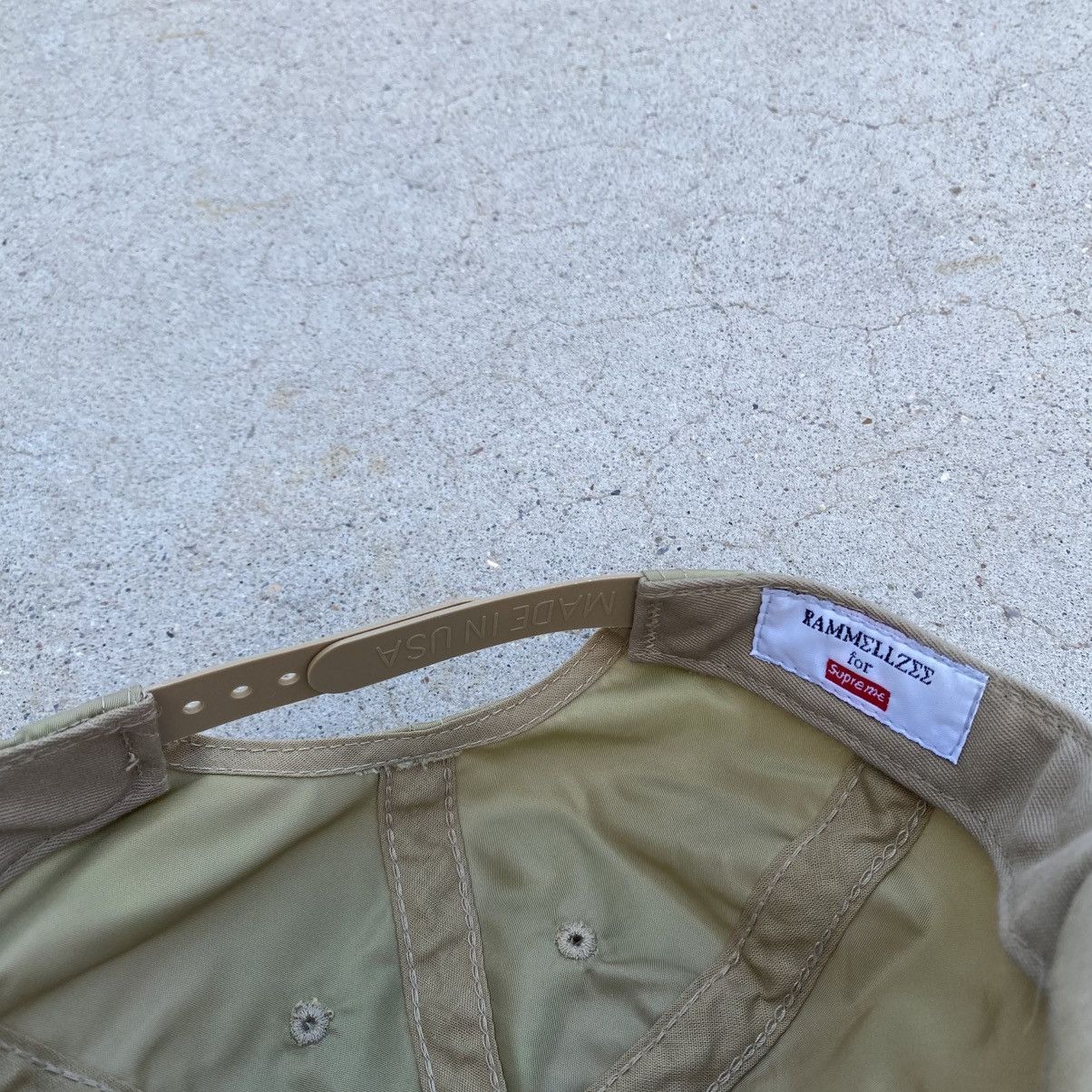 Supreme Vintage Supreme Rammellzee Satin Hat Beige Tan Snapback 2005 Size ONE SIZE - 8 Thumbnail
