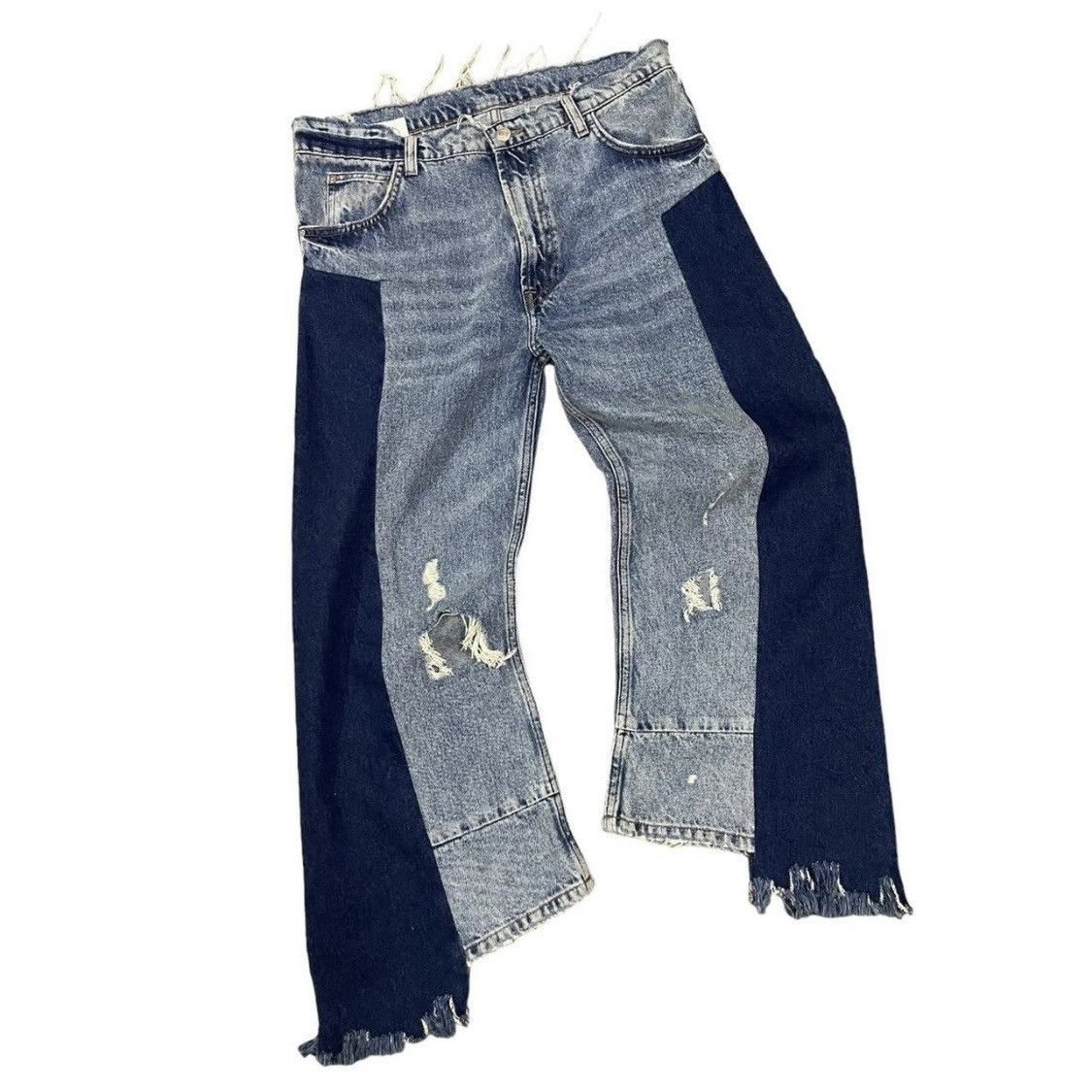 Japanese Brand Vintage Japanese Brand Frayed Style Distressed Baggy Jeans Size 32" / US 10 / IT 46 - 3 Thumbnail