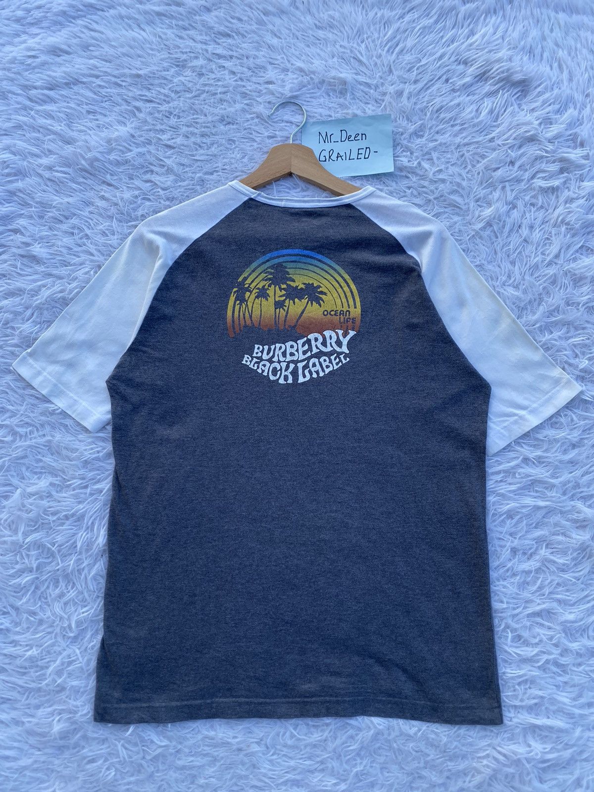 Burberry Rare Vintage Burberry Black Label Ocean Life Tshirt Size US M / EU 48-50 / 2 - 2 Thumbnail