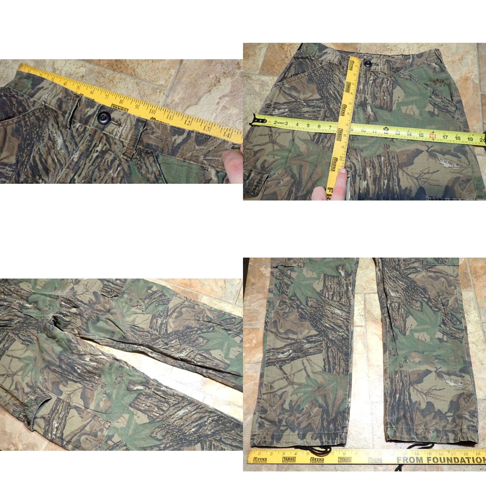 Vintage VINTAGE Realtree Camo Cargo Pants Men 29x29 (Small) Ripstop 80s 90s Made in USA Camo Cargo Pants (PRG) Size US 29 - 8 Thumbnail