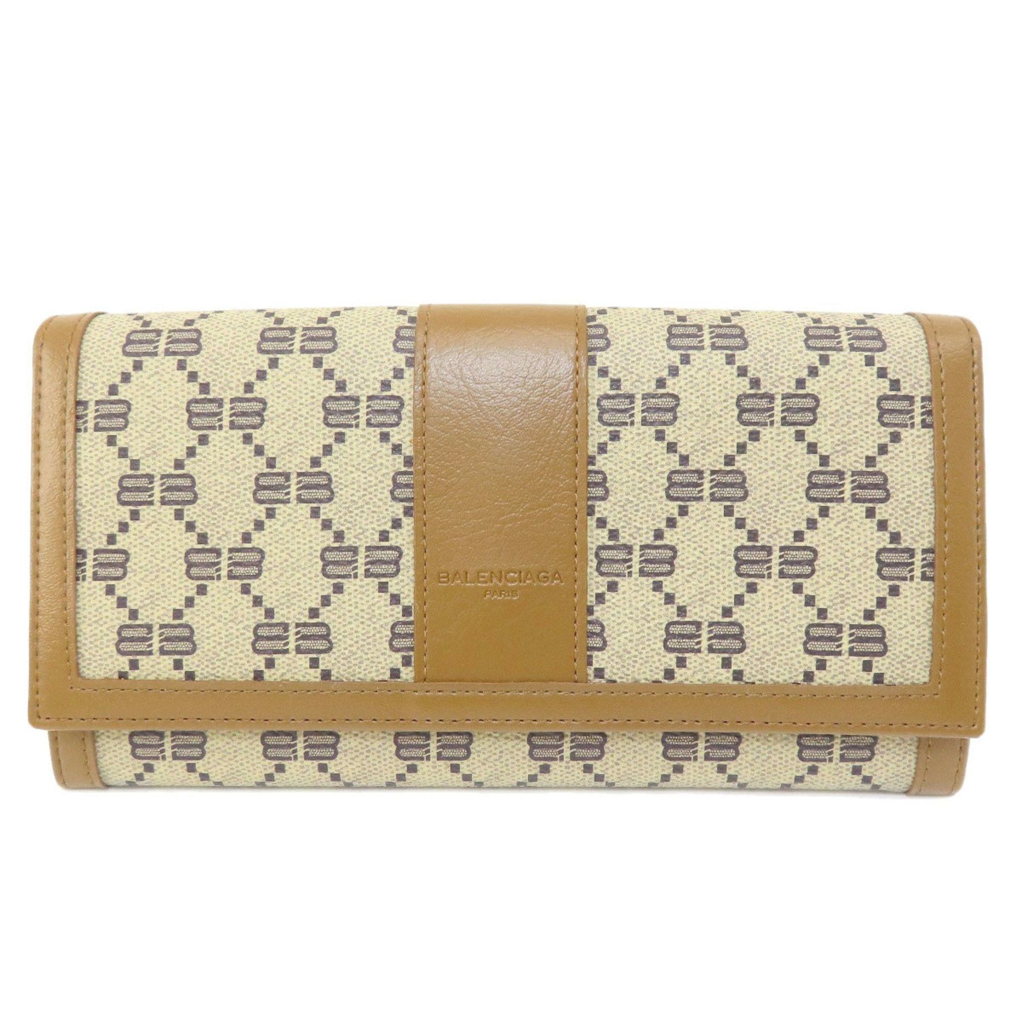 image of Balenciaga Long Wallet Pvc/leather Women's in Brown