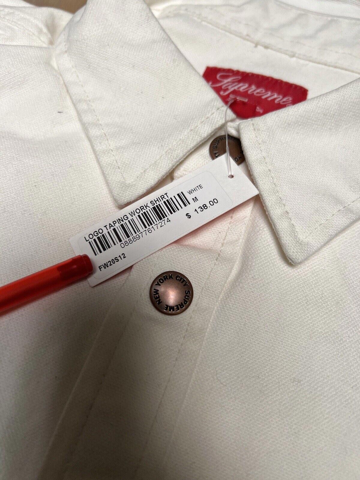 Supreme Supreme Logo Taping Work Shirt White Sz Size US M / EU 48-50 / 2 - 3 Thumbnail
