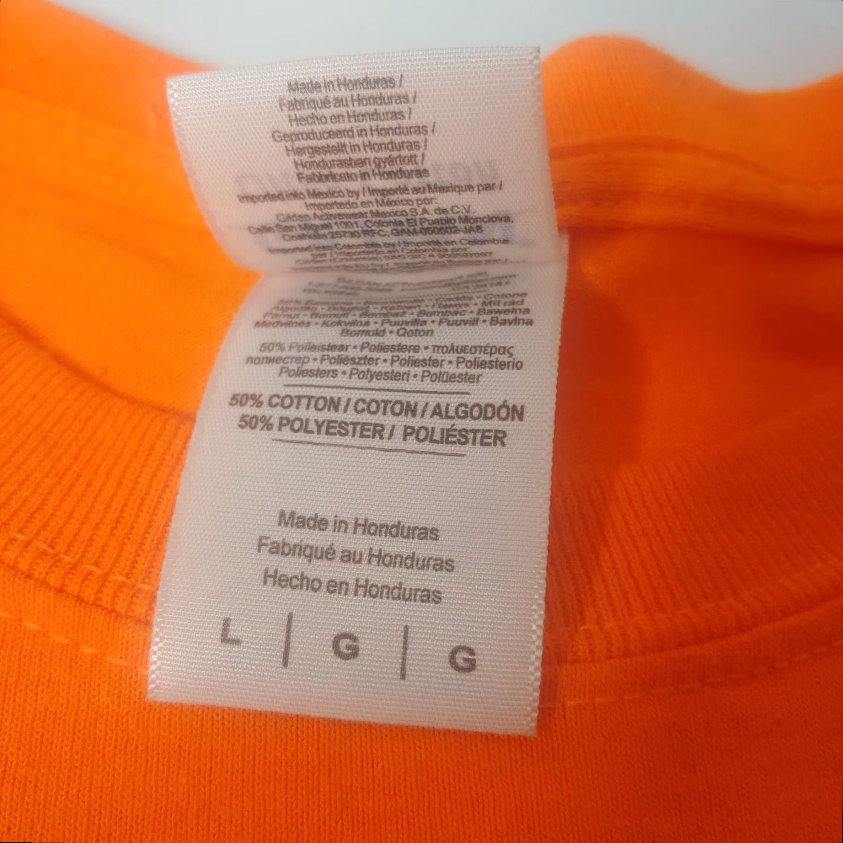 Gildan Gildan God & Freedom Motorcycle Rally Shirt Orange L Men's Short Sleeve Crew Neck Christian Biker Patriot Bikers for Christ USA Jesus Shirt Size US L / EU 52-54 / 3 - 7 Thumbnail