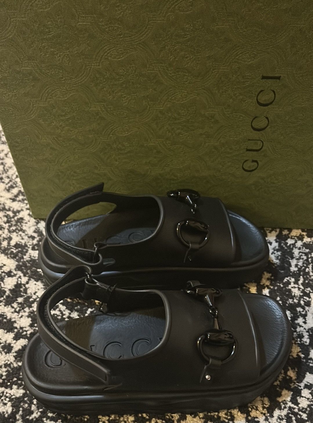 Gucci Gucci Horsebit Flatform Sandal Black Size US 7 / IT 37 - 4 Thumbnail