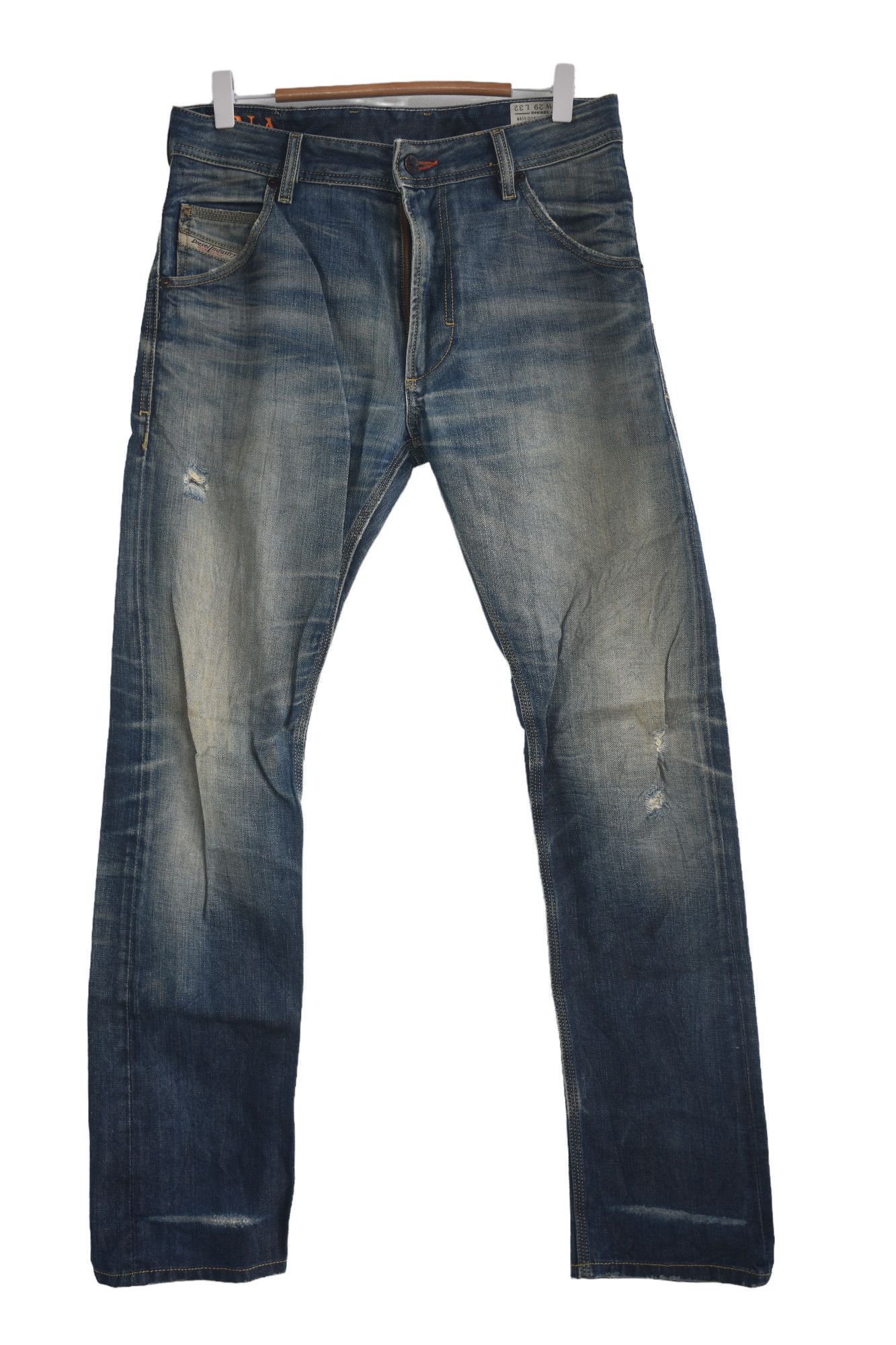 Diesel × Jean Diesel Krooly Distress Jeans W31 Size US 31 - 1 Thumbnail