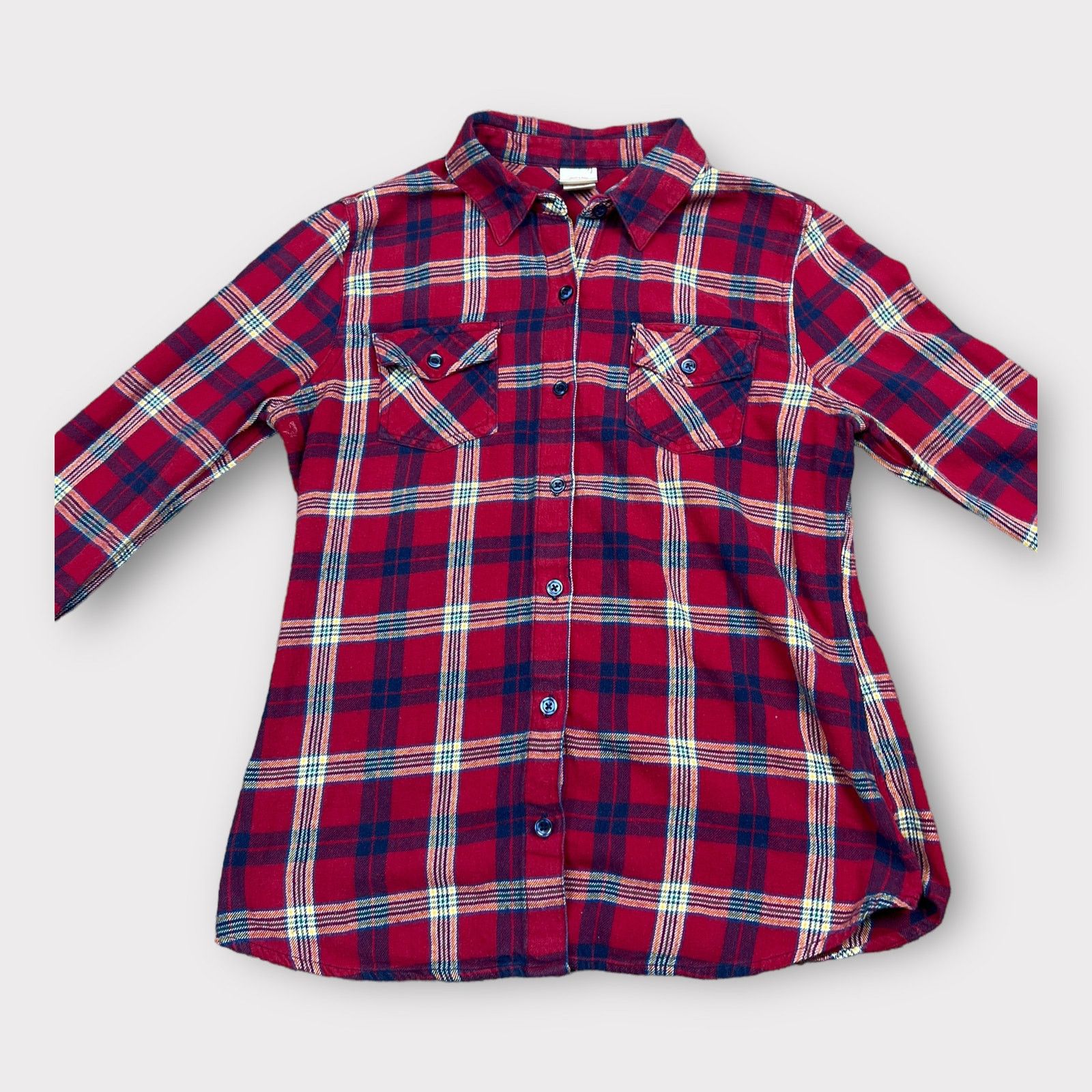 Vintage Mossimo Supply Co. Vintage Flannel | Red and Blue Size L / US 10 / IT 46 - 9 Thumbnail