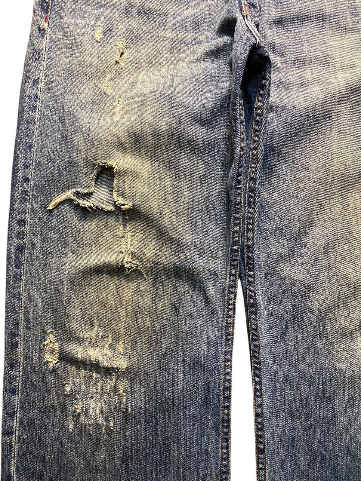 Japanese Brand Vintage Japanese Brand Embroidery Distressed Baggy Jeans Size US 32 / EU 48 - 7 Thumbnail