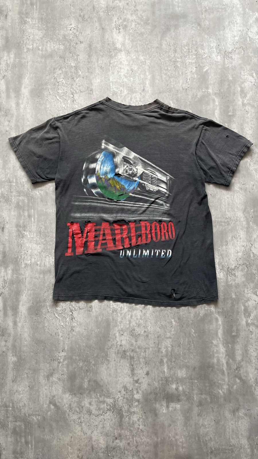 Band Tees × Vintage VINTAGE 1990S FADED MARLBORO POCKET TEE Size US XL / EU 56 / 4 - 4 Thumbnail