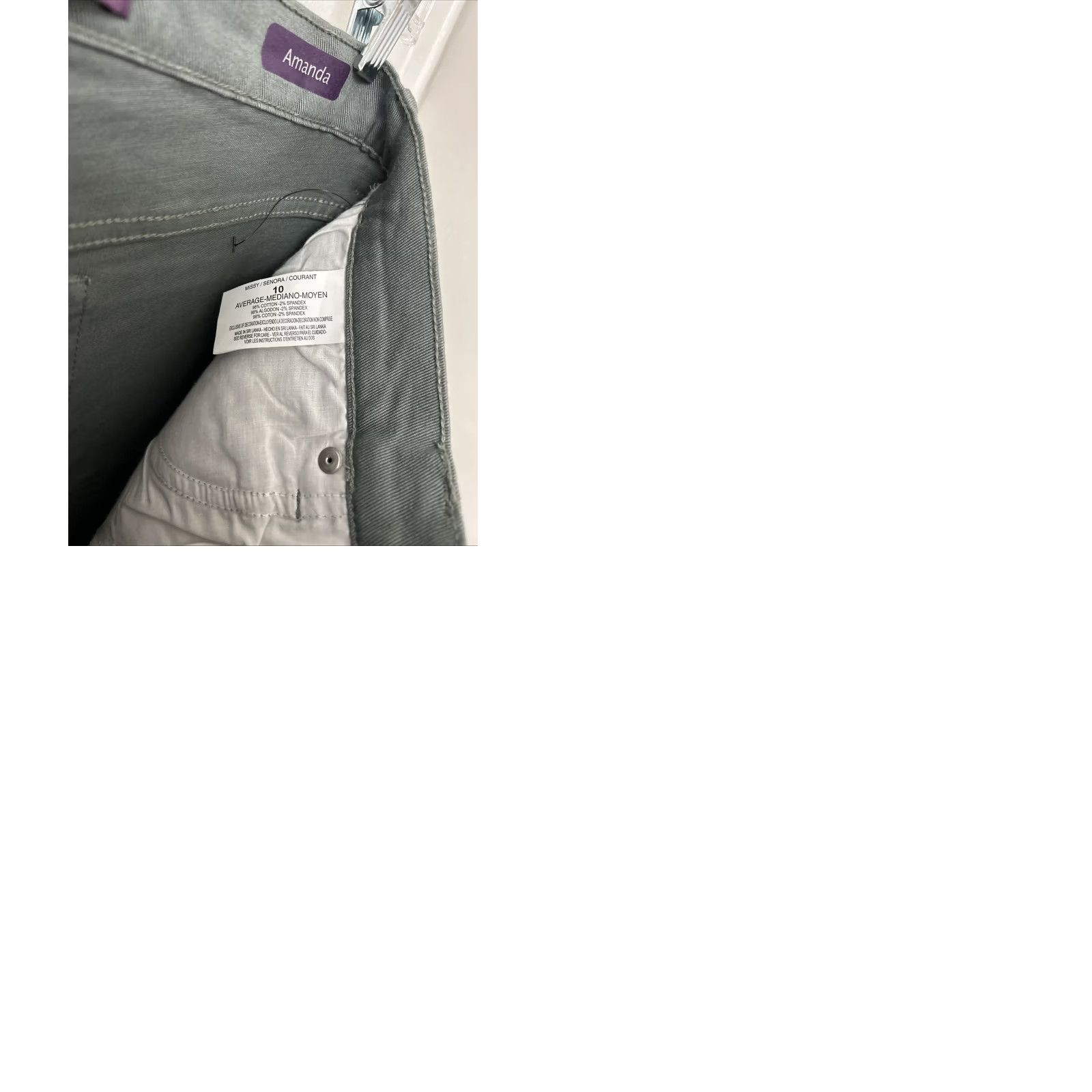 Gloria Vanderbilt Gloria Vanderbilt Amanda Jeans Women 10 Gray Slim Stretch Tapered 31x31 5-Pocket Denim Jeans New with Tags Size 32" / US 10 / IT 46 - 9 Thumbnail