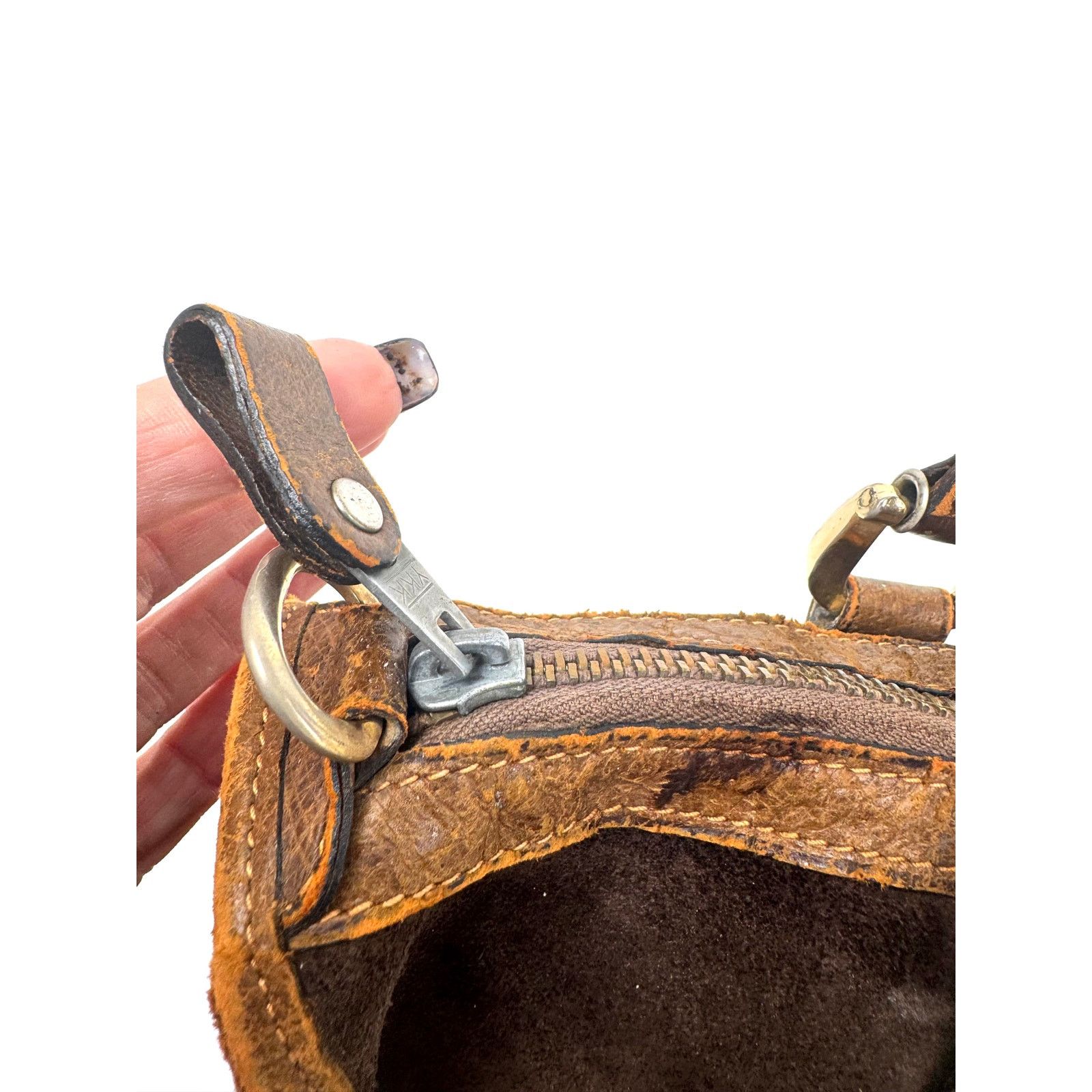 Gucci Gucci Vintage Brown Suede Web Top Handle Bag With D Rings Size ONE SIZE - 5 Thumbnail