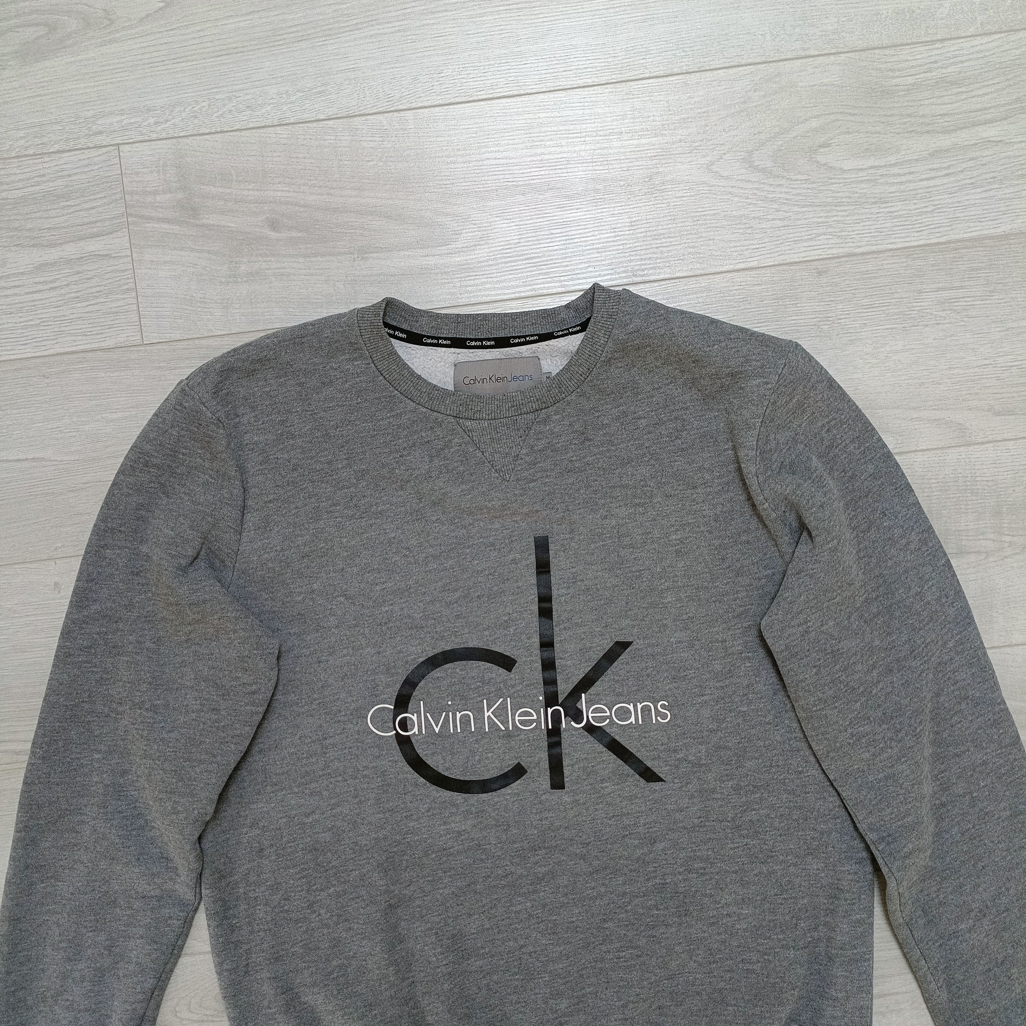 Calvin Klein Gray Cotton Sweatshirt ! Size US M / EU 48-50 / 2 - 2 Thumbnail