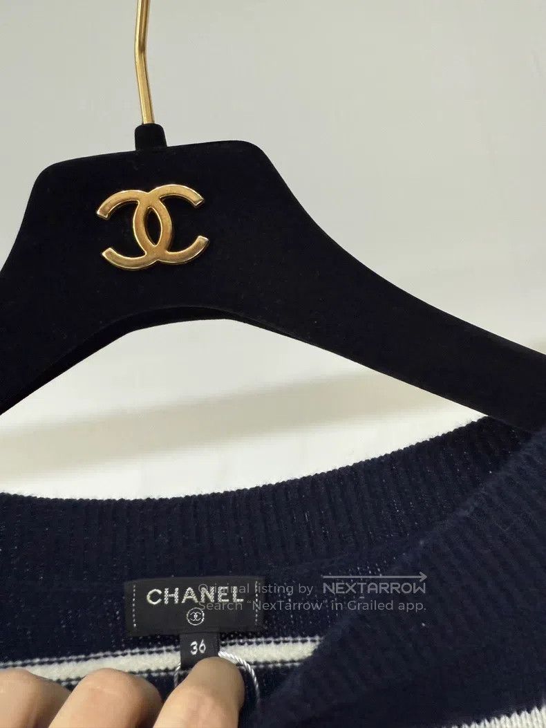 Chanel Chanel 20C colour striped double C logo cashmere sweater Size XS / US 0-2 / IT 36-38 - 4 Thumbnail