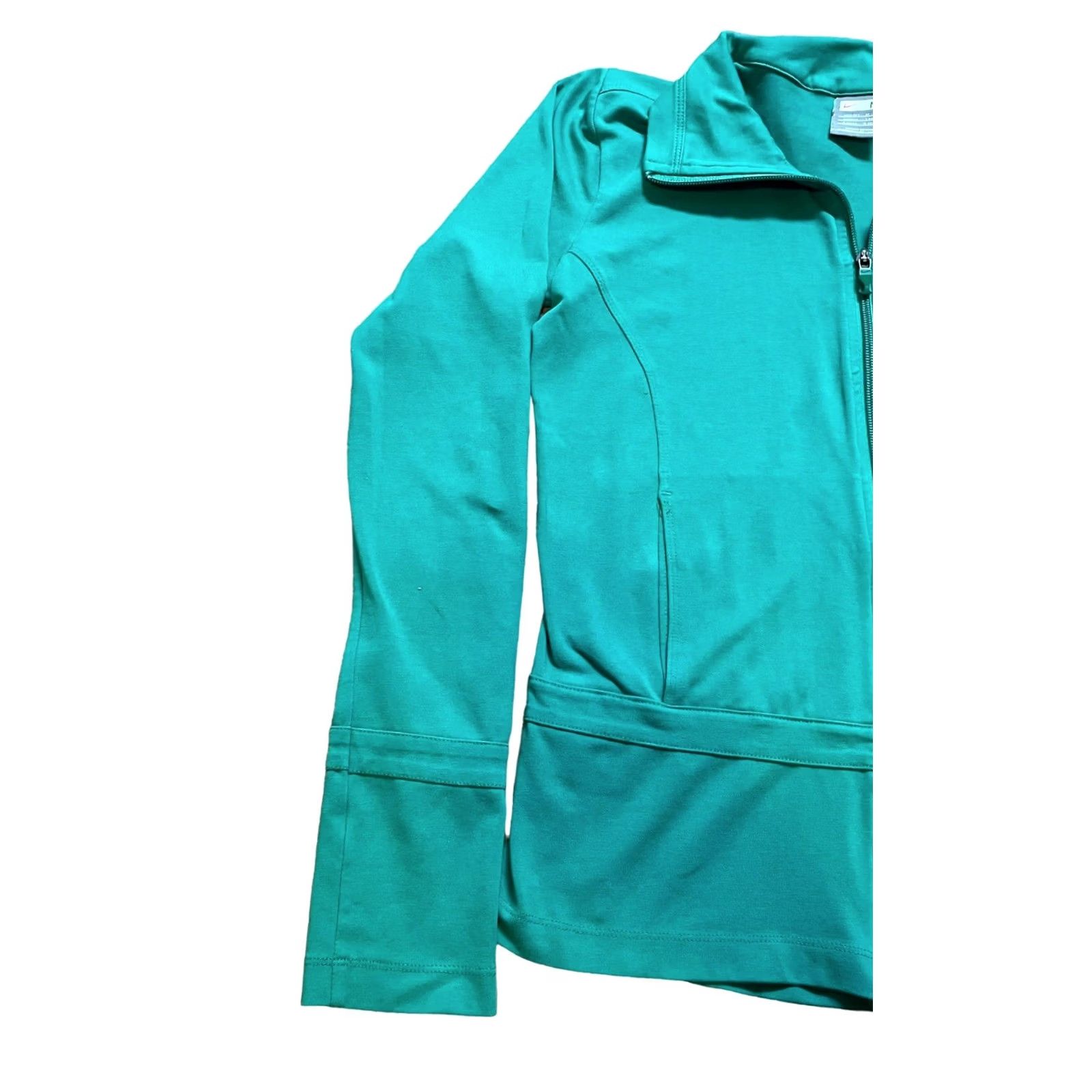 Nike Nike Women's Green Full Zip Sweatert Jacket Sz M Long Sleeve Athletic Stain, Track Jacket, Activewear, Logo, Nike, Green, Regular, Size M, Women Size M / US 6-8 / IT 42-44 - 2 Thumbnail