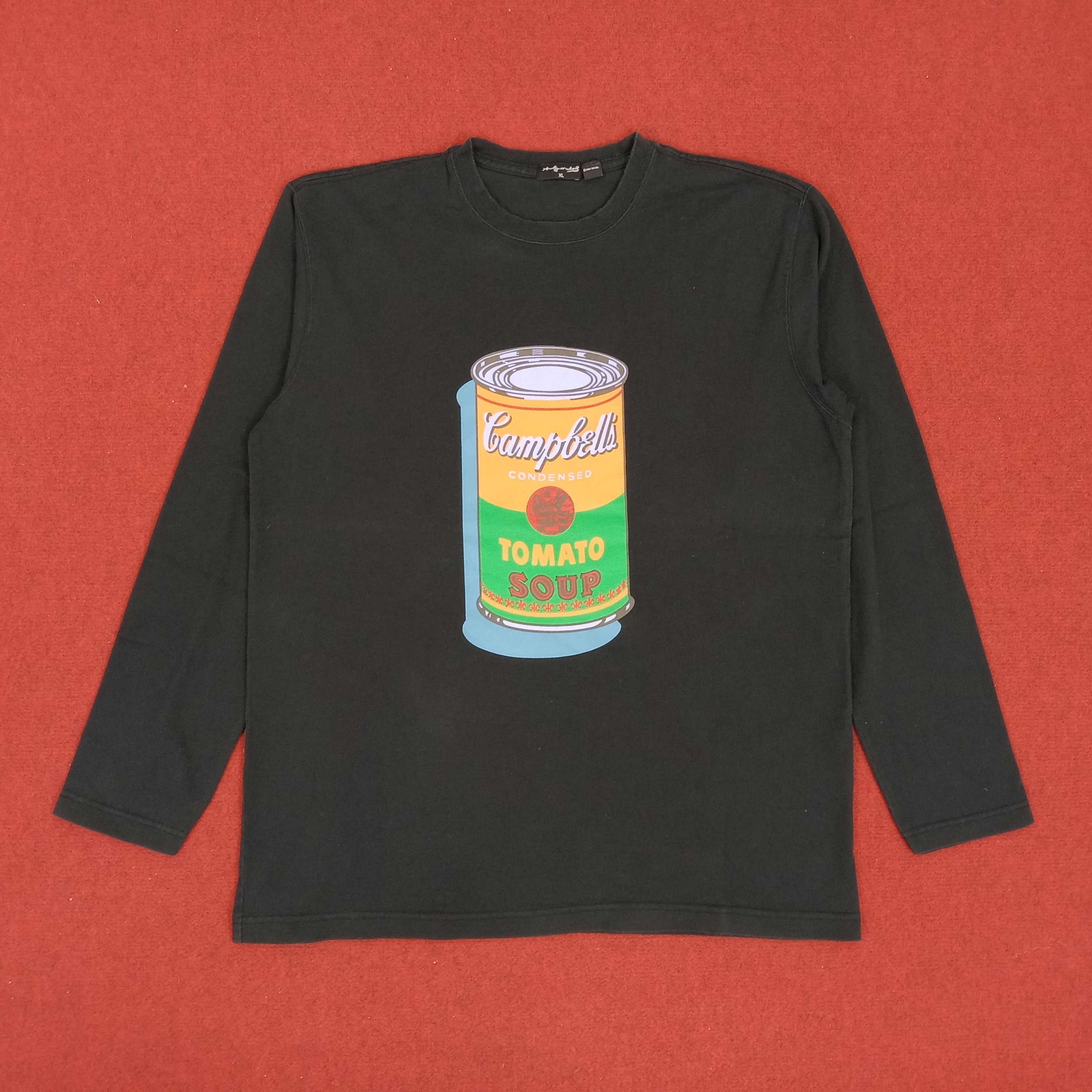 Andy Warhol × Japanese Brand × Uniqlo Andy Warhol Campbells Streetwear Style Long Sleeve Tshirt Size US L / EU 52-54 / 3 - 1 Thumbnail