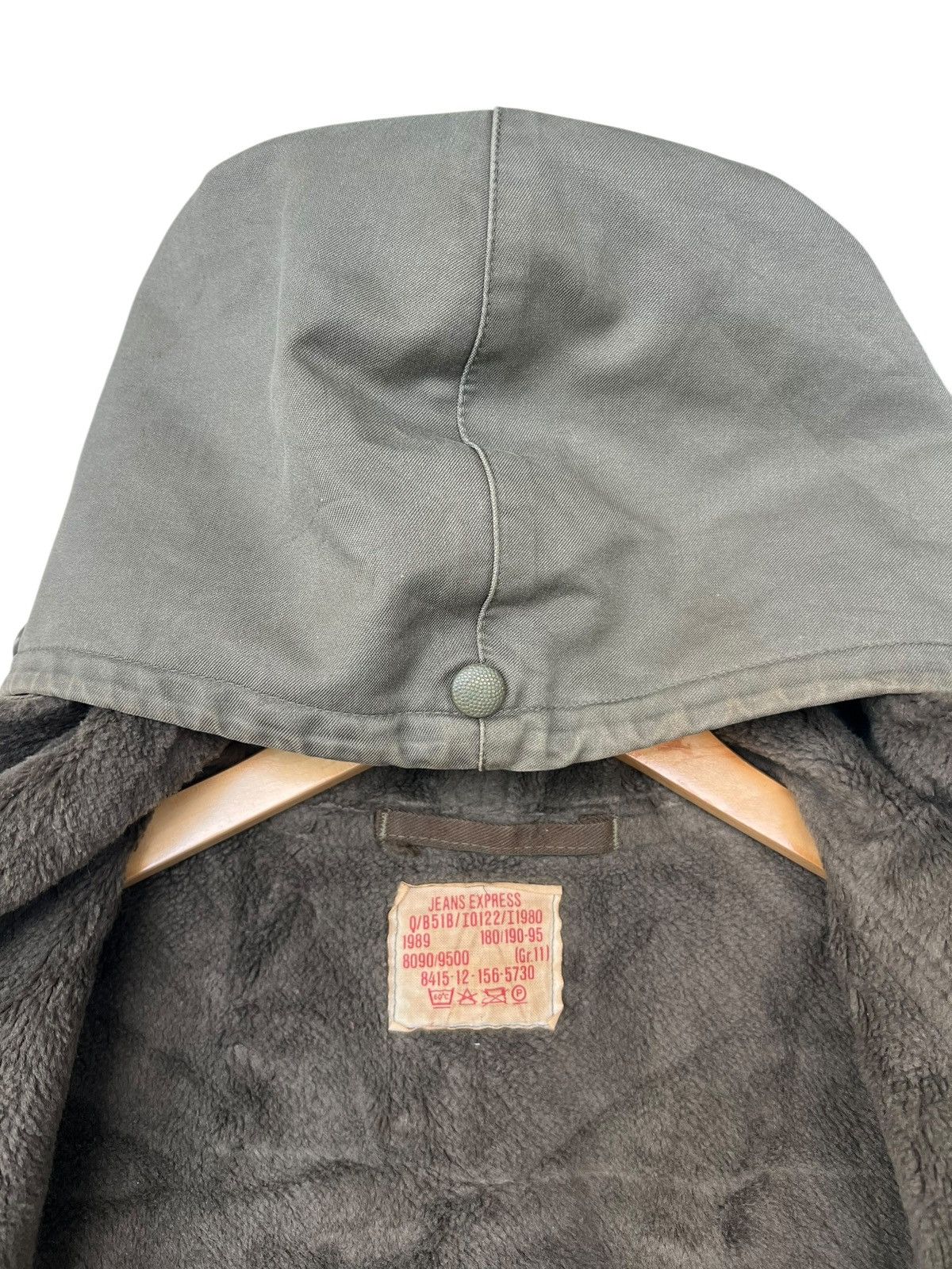 Vintage Vintage 80s German Army Parka Green Zipper Hoodie Jacket Size US L / EU 52-54 / 3 - 6 Thumbnail