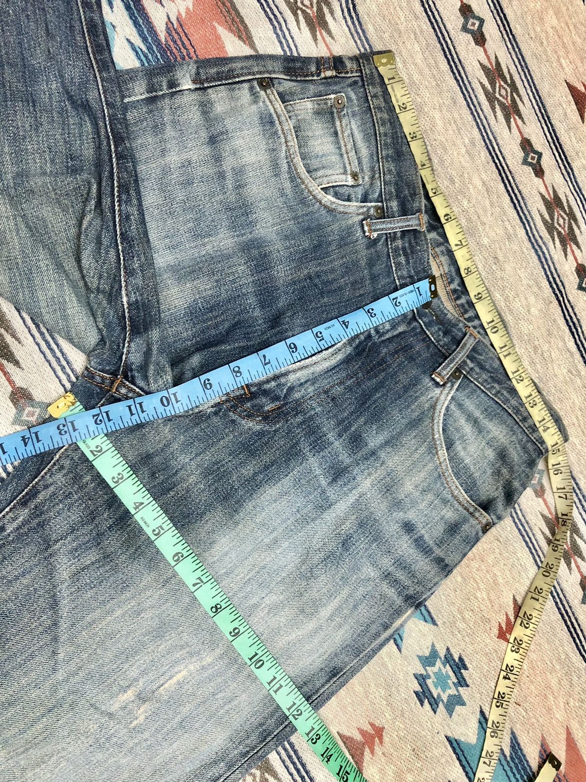Japanese Brand WIDE LEG GOLD RUSH DISTRESSED DENIM Size US 30 / EU 46 - 8 Thumbnail