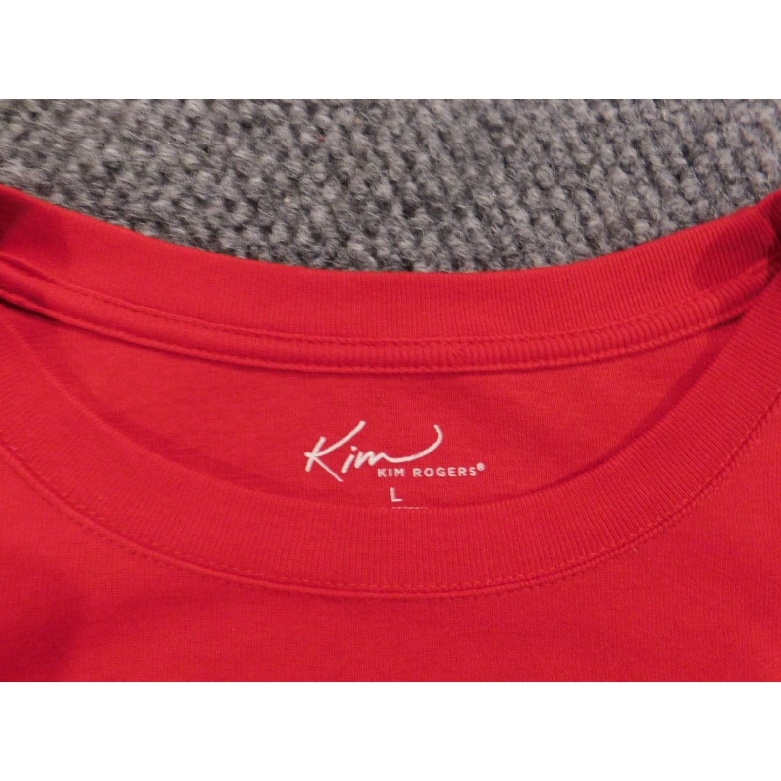 Vintage Kim Rogers Womens Sweater Pullover Red Large Crew Neck Long Sleeve Knitted Cotton Casual Vintage No Size L / US 10 / IT 46 - 5 Thumbnail