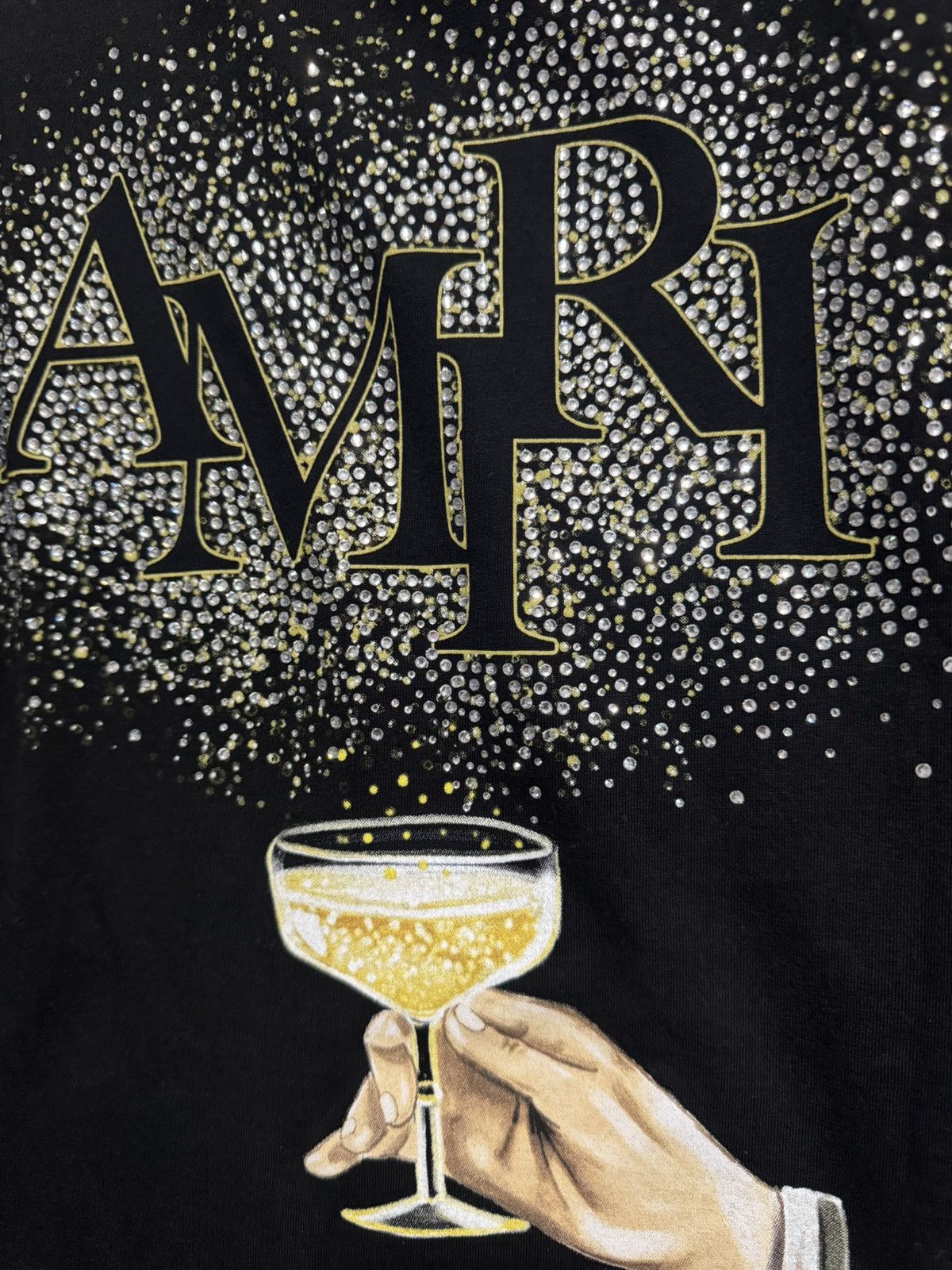 Amiri Amiri Crystal Champagne Tee Size US M / EU 48-50 / 2 - 3 Thumbnail