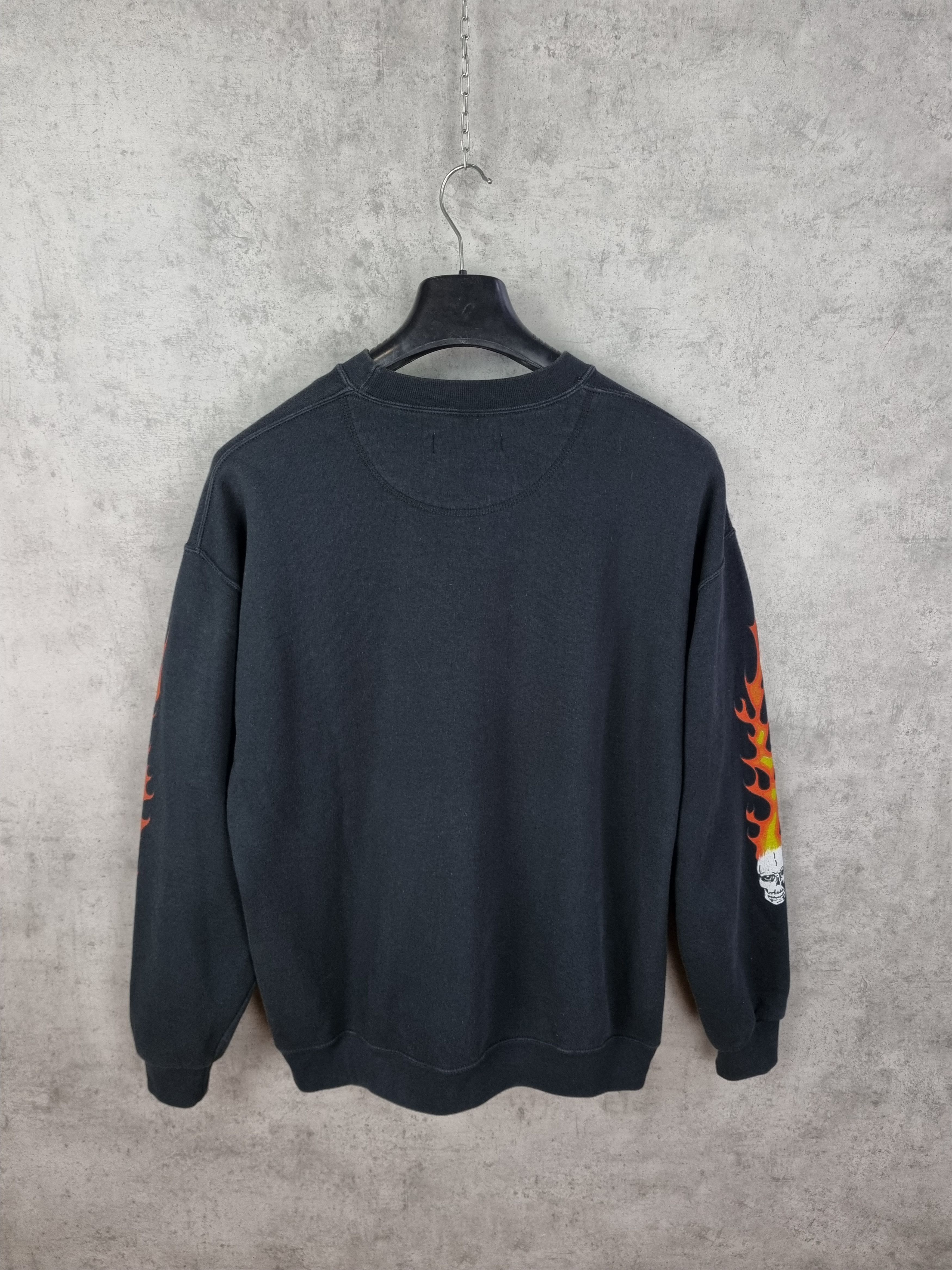 Vintage Death Dealer Flames Fire Sweatshirt Thrasher style