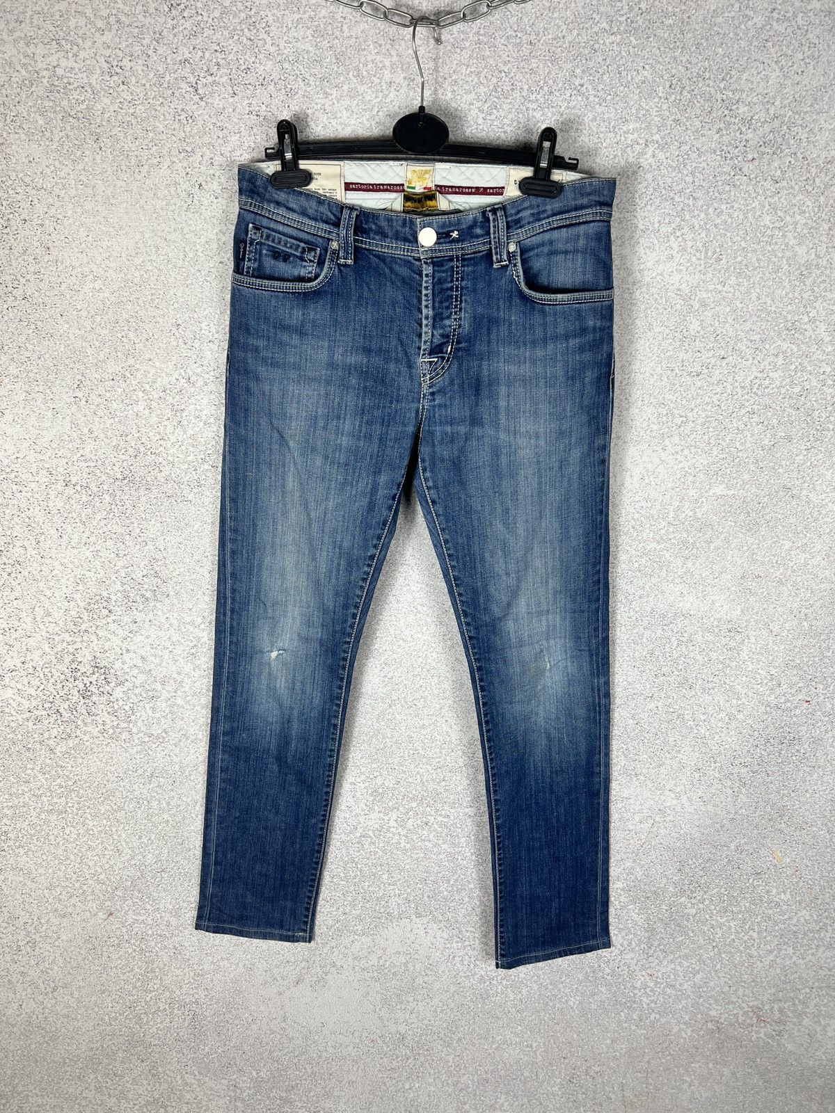 Hysteric Glamour SARTORIA TRAMAROSSA MENS LEONARDO MCMLXVII BLUE DENIM JEANS Size US 32 / EU 48 - 1 Thumbnail
