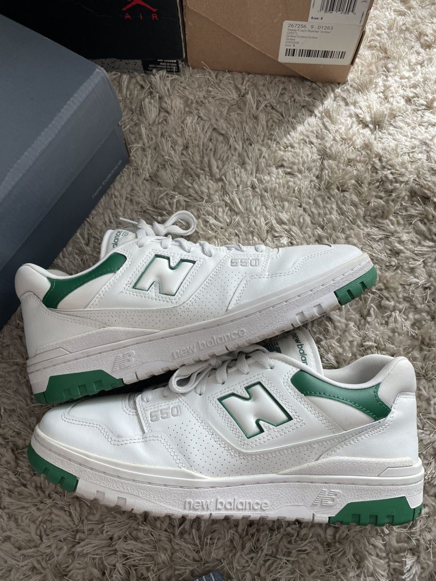 New Balance New Balance Mens 550 White Classic Pine Size US 11.5 / EU 44-45 - 2 Thumbnail