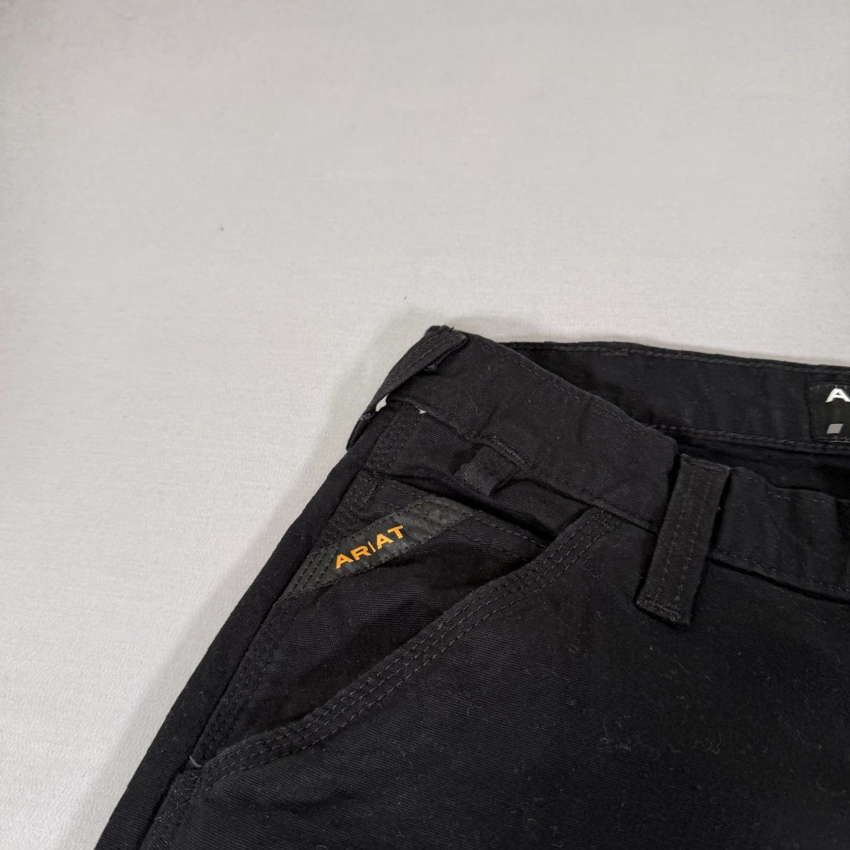 Ariat Ariat Rebar M4 Relaxed Straight Work Carpenter Pants 33x30 Black Mens/Regular Size with Cargo Pockets, Canvas, Zip Fly, Stretch, Utility Size US 33 - 3 Thumbnail