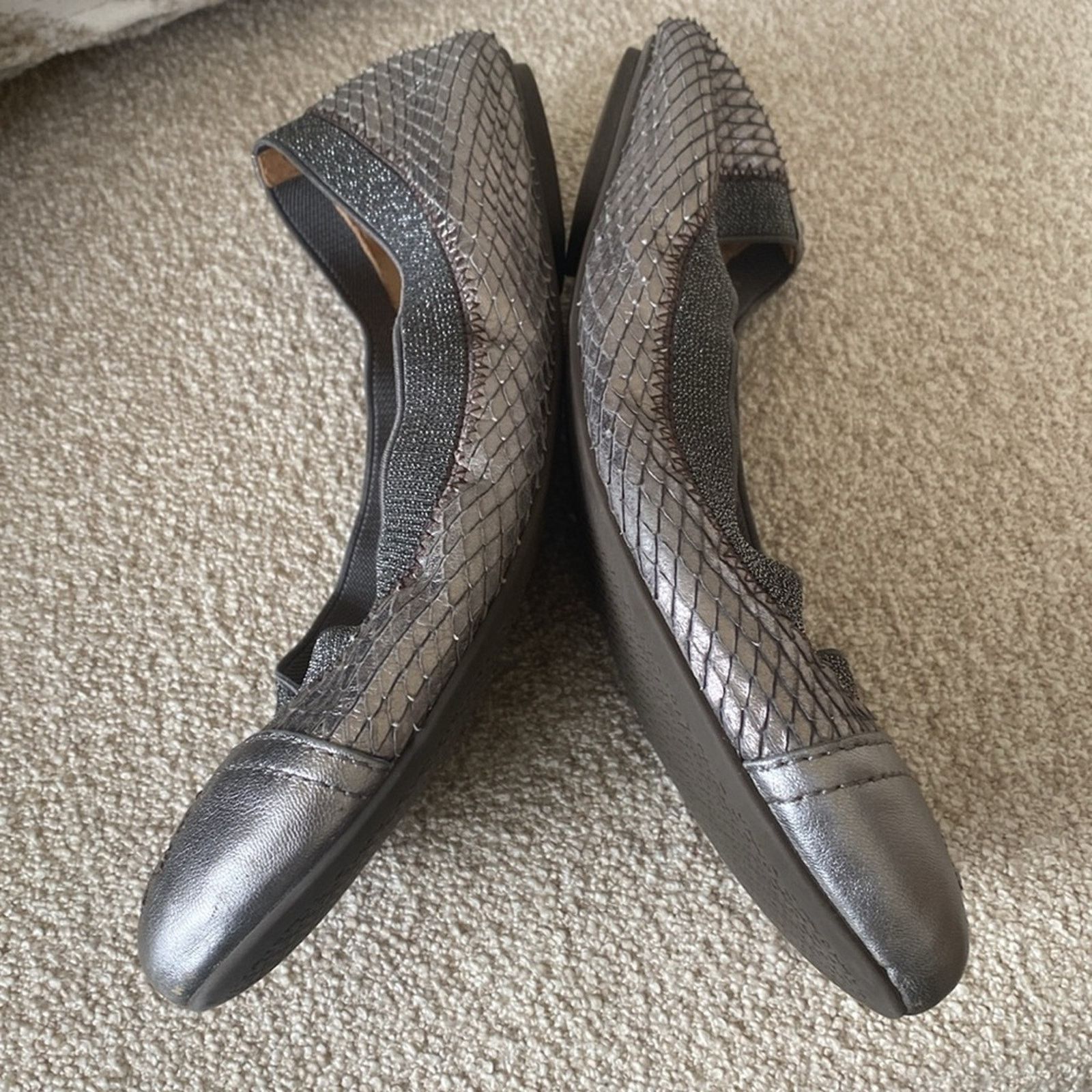Tory Burch Tory Burch Gabby Ballet Python Pewter Gray Size 7 Size US 7 / IT 37 - 6 Thumbnail