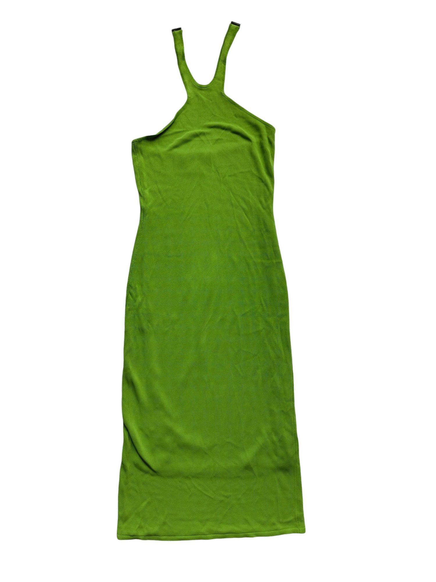Ralph Lauren Neon Green Halter Neck Knit Dress Size XS / US 0-2 / IT 36-38 - 4 Thumbnail