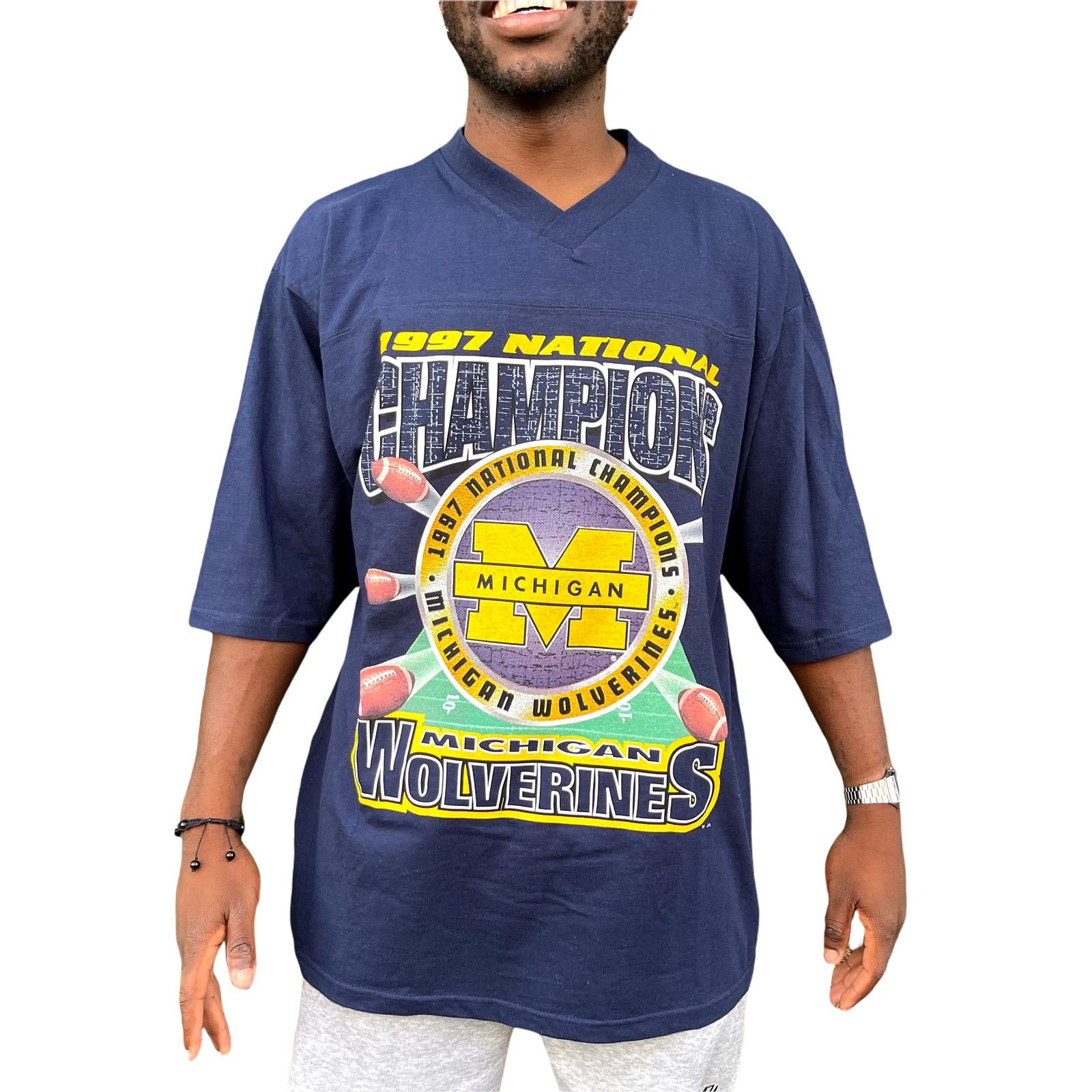 NCAA NWT 1997 university of michigan national champions tee xl Size US XL / EU 56 / 4 - 1 Thumbnail