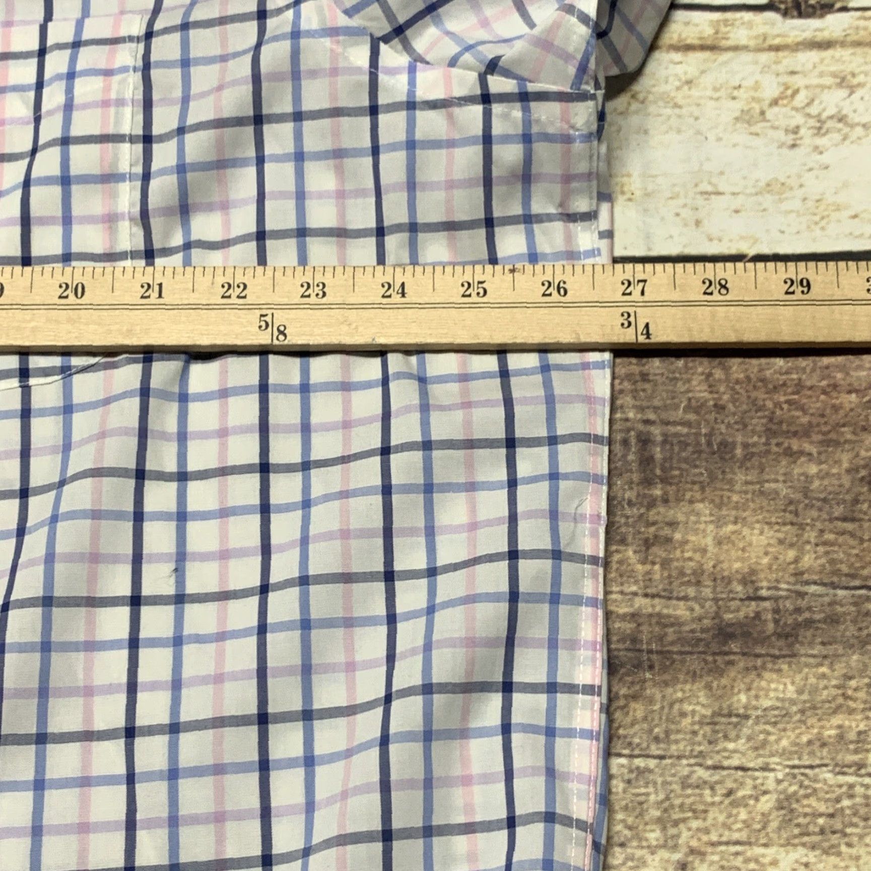Club Room Club Room Shirt Men XL White Blue Plaid Button-Front Casual Size US XL / EU 56 / 4 - 3 Thumbnail
