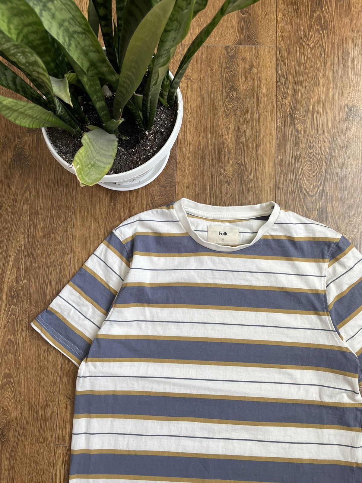 Folk Folk luxury striped short sleeve t shirt tee Size US M / EU 48-50 / 2 - 2 Thumbnail