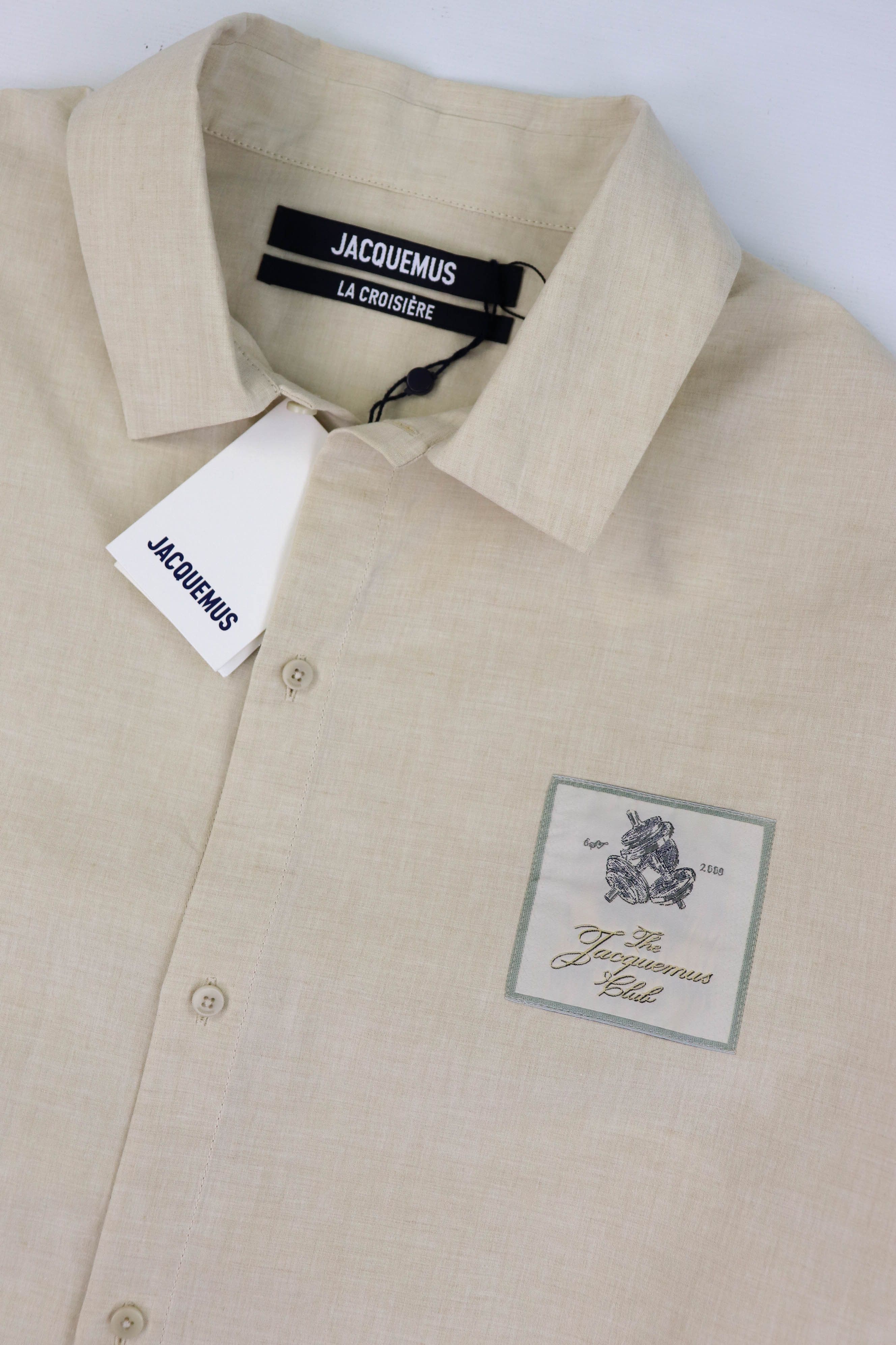 Jacquemus The Jacquemus La Croisiere Beige Linen Blend Oversized Shirt Size US XL / EU 56 / 4 - 5 Thumbnail