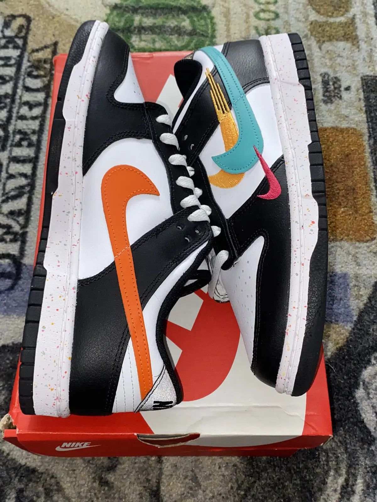 Nike Nike Dunk Low Multiple Swooshes White Washed Teal Size US 10.5 / IT 40.5 - 1 Thumbnail