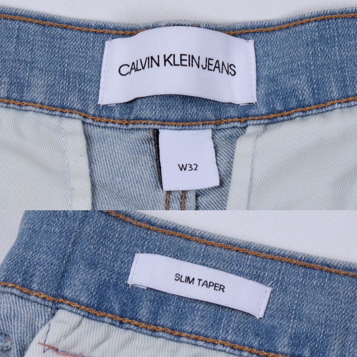 Calvin Klein × Designer Calvin Klein Jeans Light Blue Slim Taper Chino Style Jeans Size US 32 / EU 48 - 22 Thumbnail