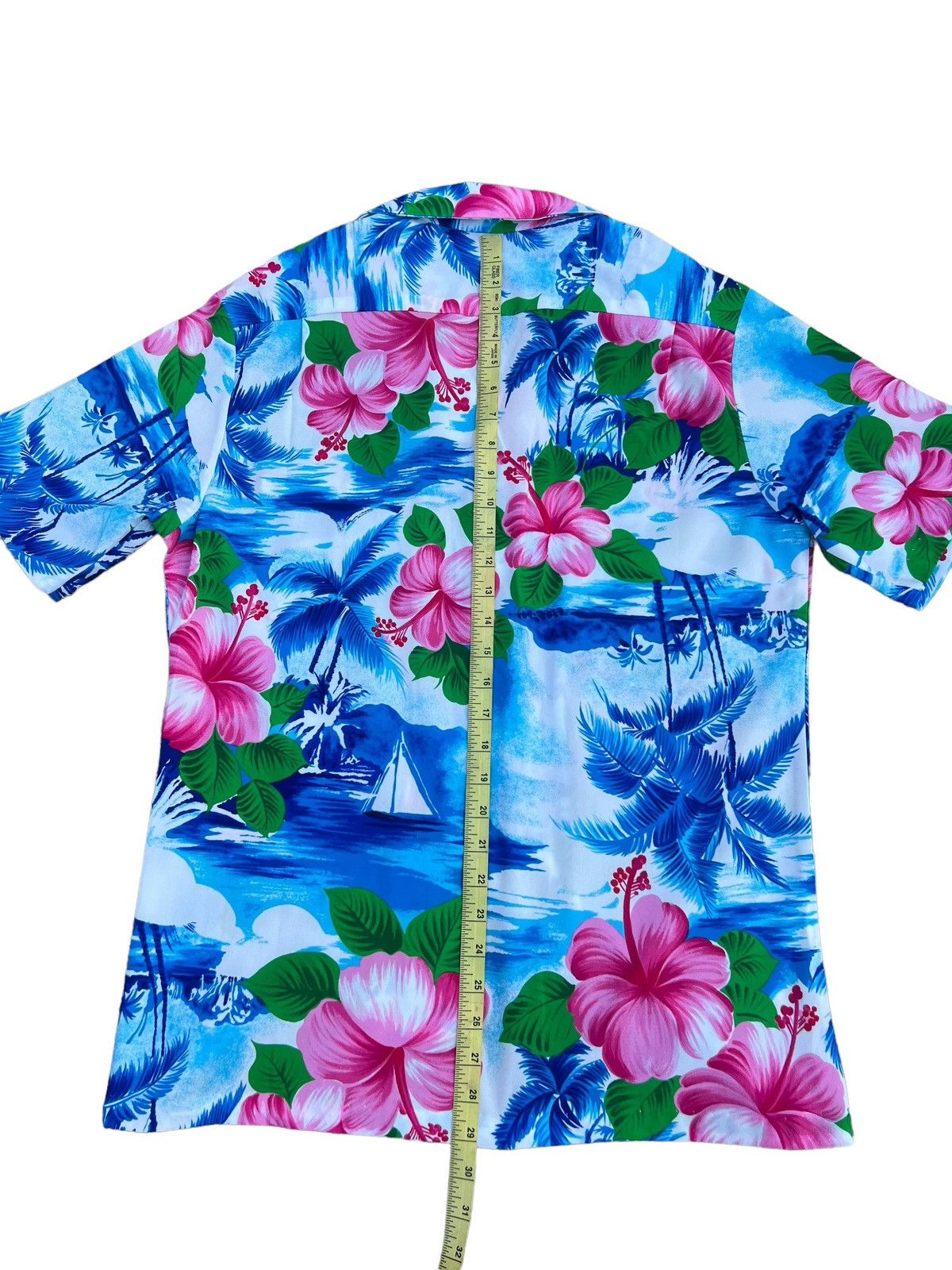 Vintage Vintage 60s 70s POMARE Hibiscus Palm Tree Hawaiian Shirt Size US M / EU 48-50 / 2 - 4 Thumbnail