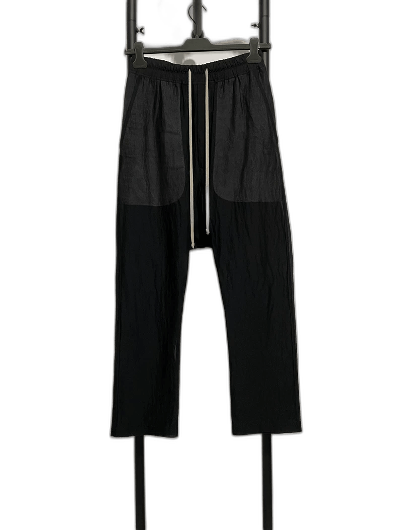 Rick Owens rick owens black drawstring cropped pants Size US 44 / EU 60 - 1 Thumbnail