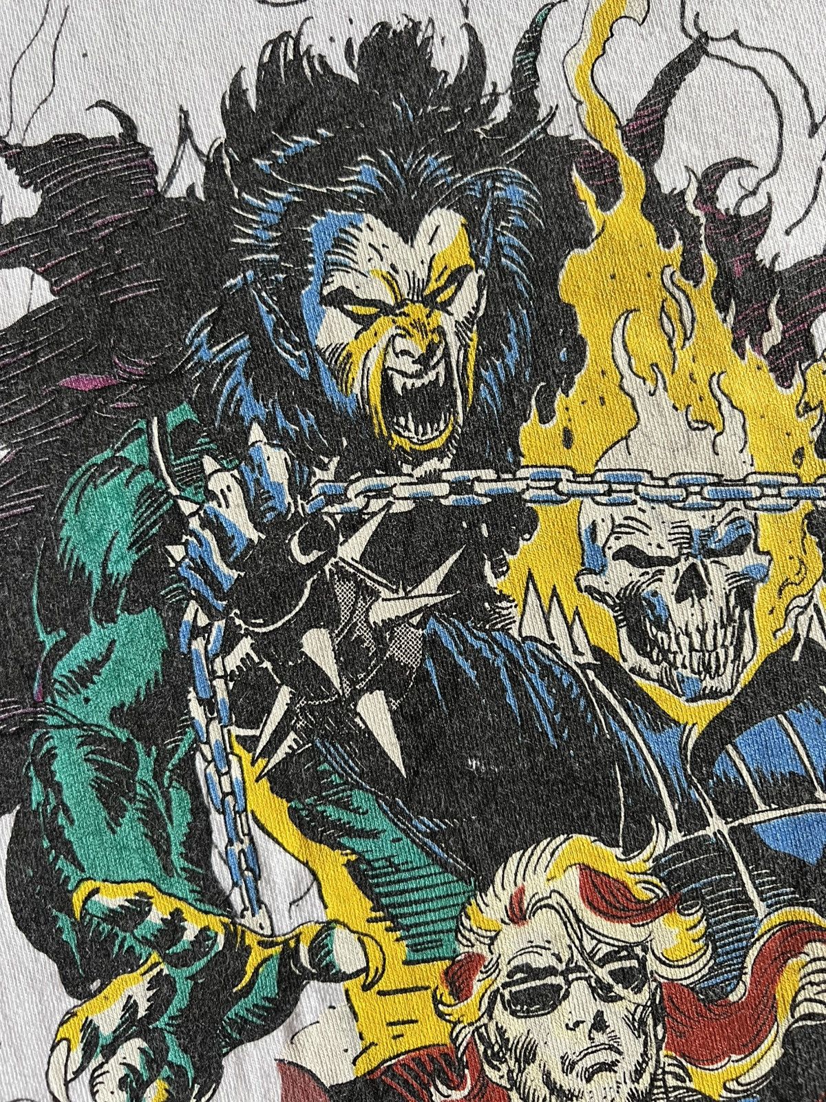 Fruit Of The Loom × Marvel Comics × Vintage 1992 Midnight Sons Ghost Rider Morbius Marvel Tee Shirt Mega Size US XL / EU 56 / 4 - 4 Thumbnail