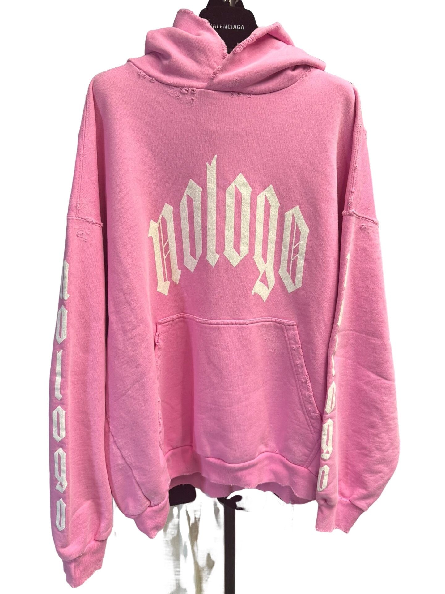 Balenciaga Balenciaga Nologo Distressed Hoodie Size S Size US S / EU 44-46 / 1 - 1 Thumbnail