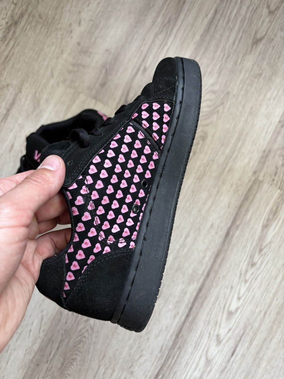 Vans Vans Decline Women’s 6.5 Pink Heart Skull Rare 2009 Y2K Emo Size US 6.5 / IT 36.5 - 10 Thumbnail