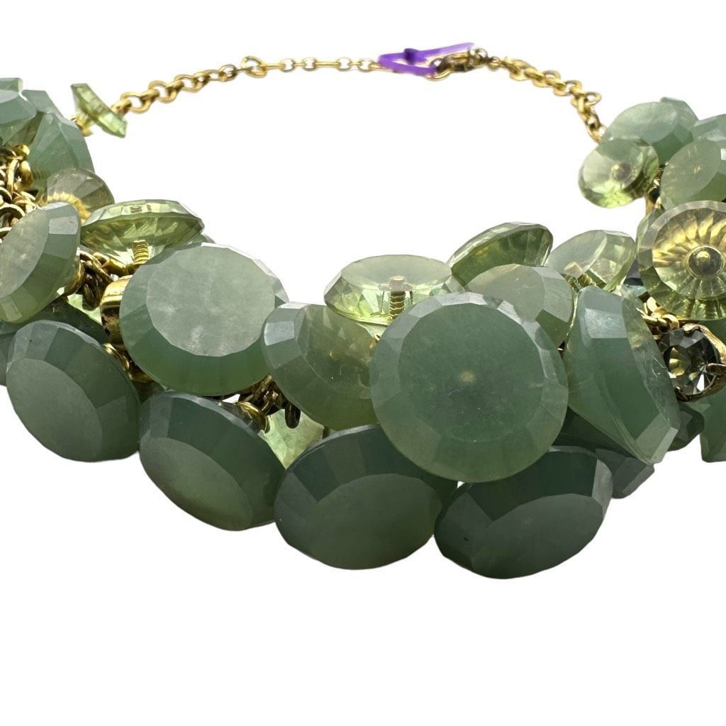 J.Crew J. CREW Designer Green Lucite Chunky Seafoam Acrylic Bead St Size ONE SIZE - 6 Thumbnail