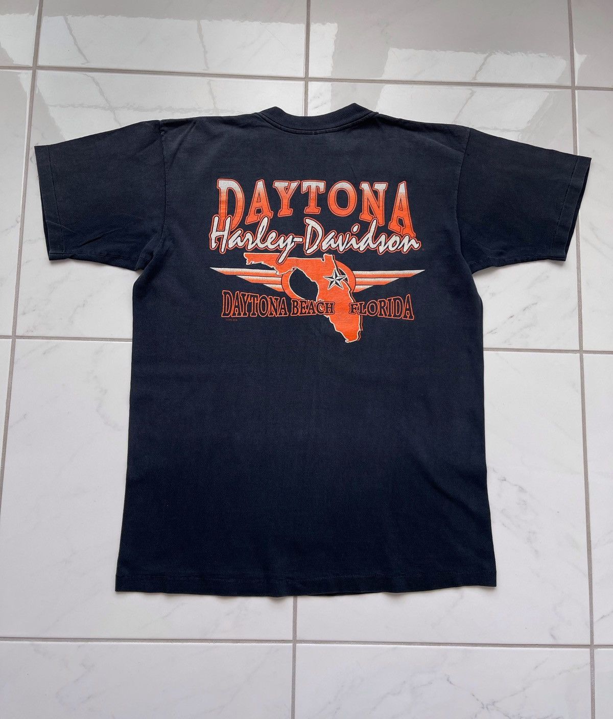Harley Davidson × Vintage Vintage 1996’s Hardy Davidson Daytona Beach Florida Tee USA Size US M / EU 48-50 / 2 - 4 Thumbnail
