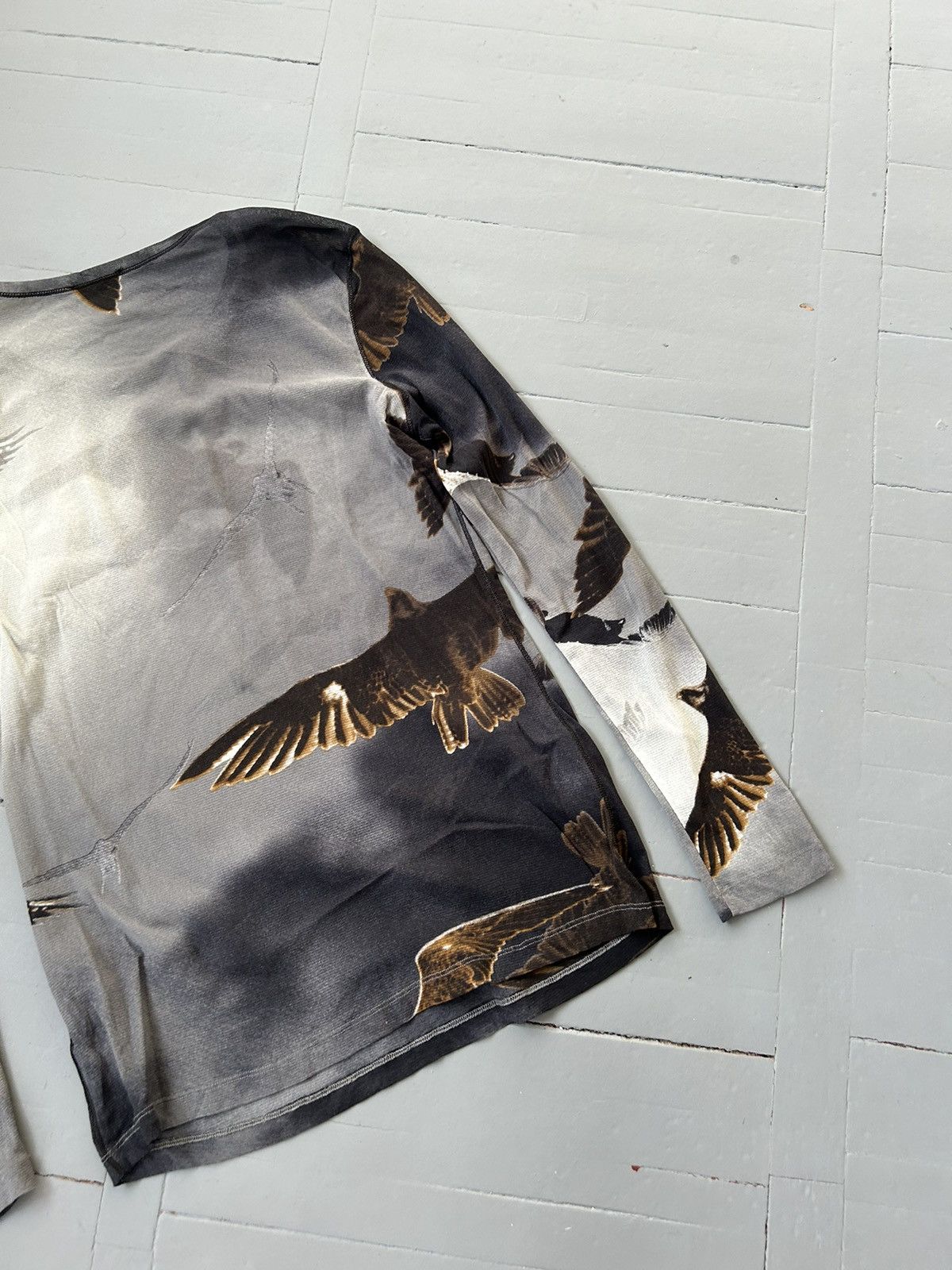 Japanese Brand Mesh long sleeve shirt with eagles Size M / US 6-8 / IT 42-44 - 6 Thumbnail