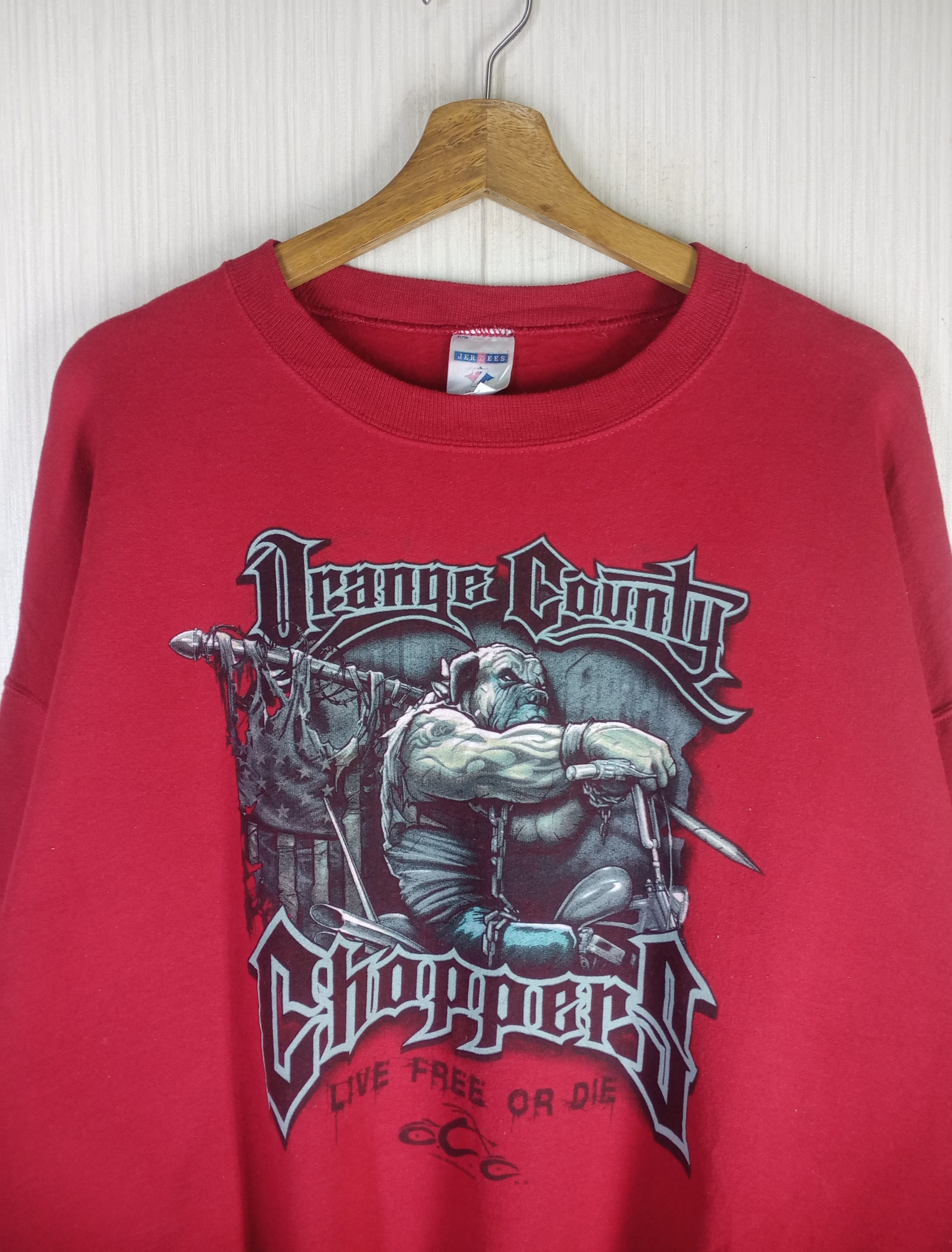 West Coast Choppers Rare Vintage Orange county Choppers Live Free Or Die Size US XL / EU 56 / 4 - 2 Thumbnail