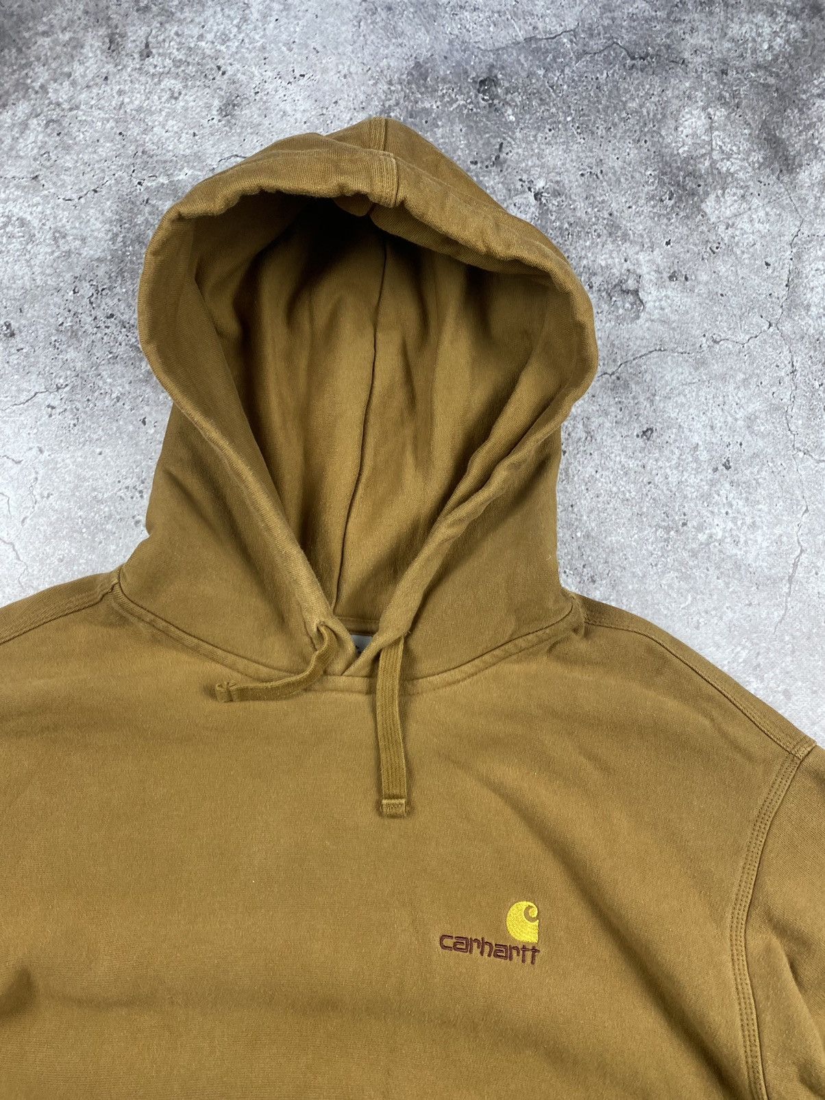 Carhartt × Vintage Vintage Carhartt baggy Y2K Brown/caramel embroider hoodie Size US XL / EU 56 / 4 - 3 Thumbnail