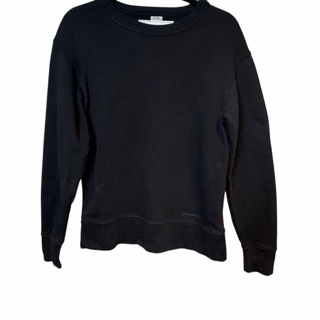 Zara Zara SRPLS Black Cotton Sweatshirt Unisex XS Size XS / US 0-2 / IT 36-38 - 8 Thumbnail