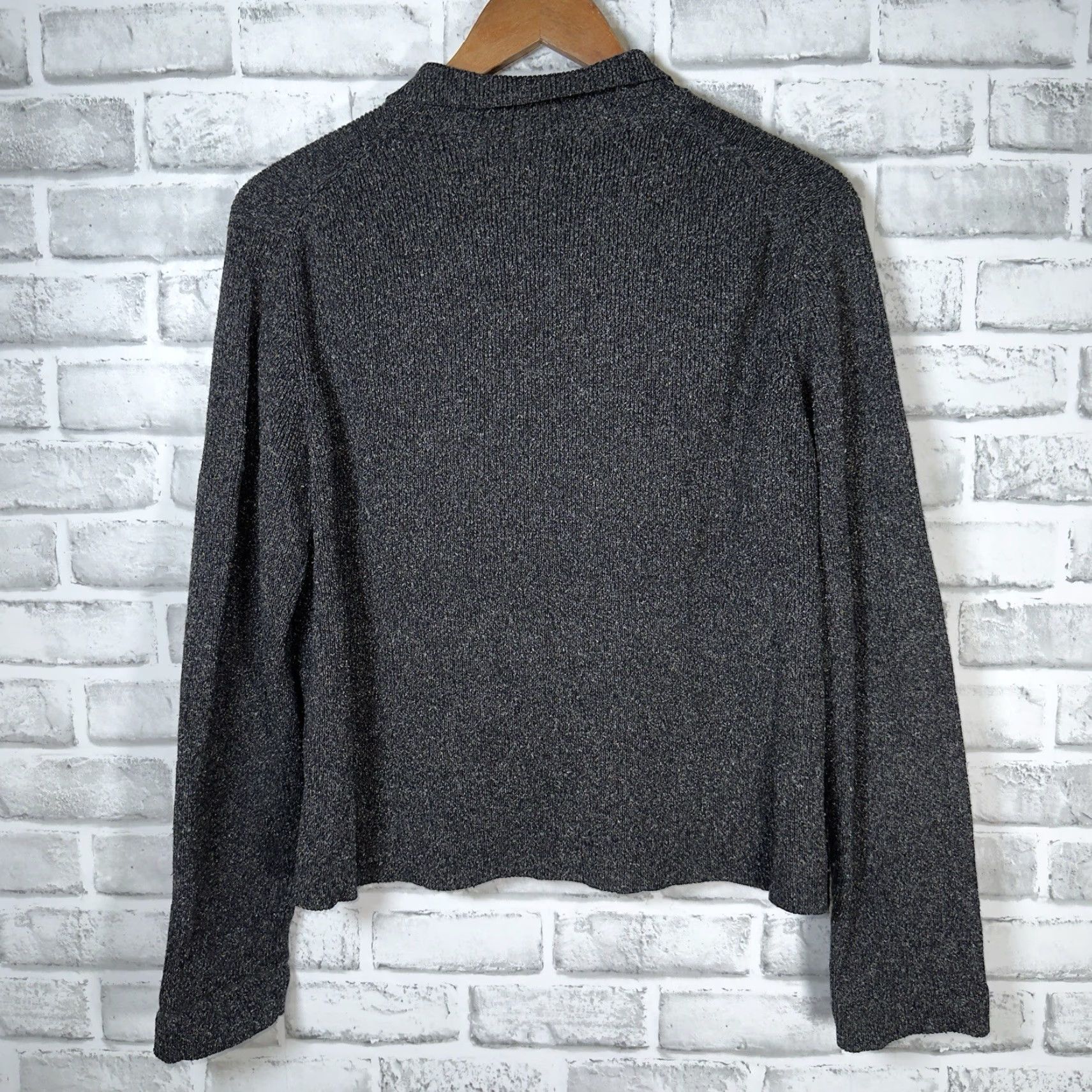Eileen Fisher Eileen Fisher Sweater Adult Medium Black Wool Blend Speckled Full-Zip Womens Size M / US 6-8 / IT 42-44 - 5 Thumbnail