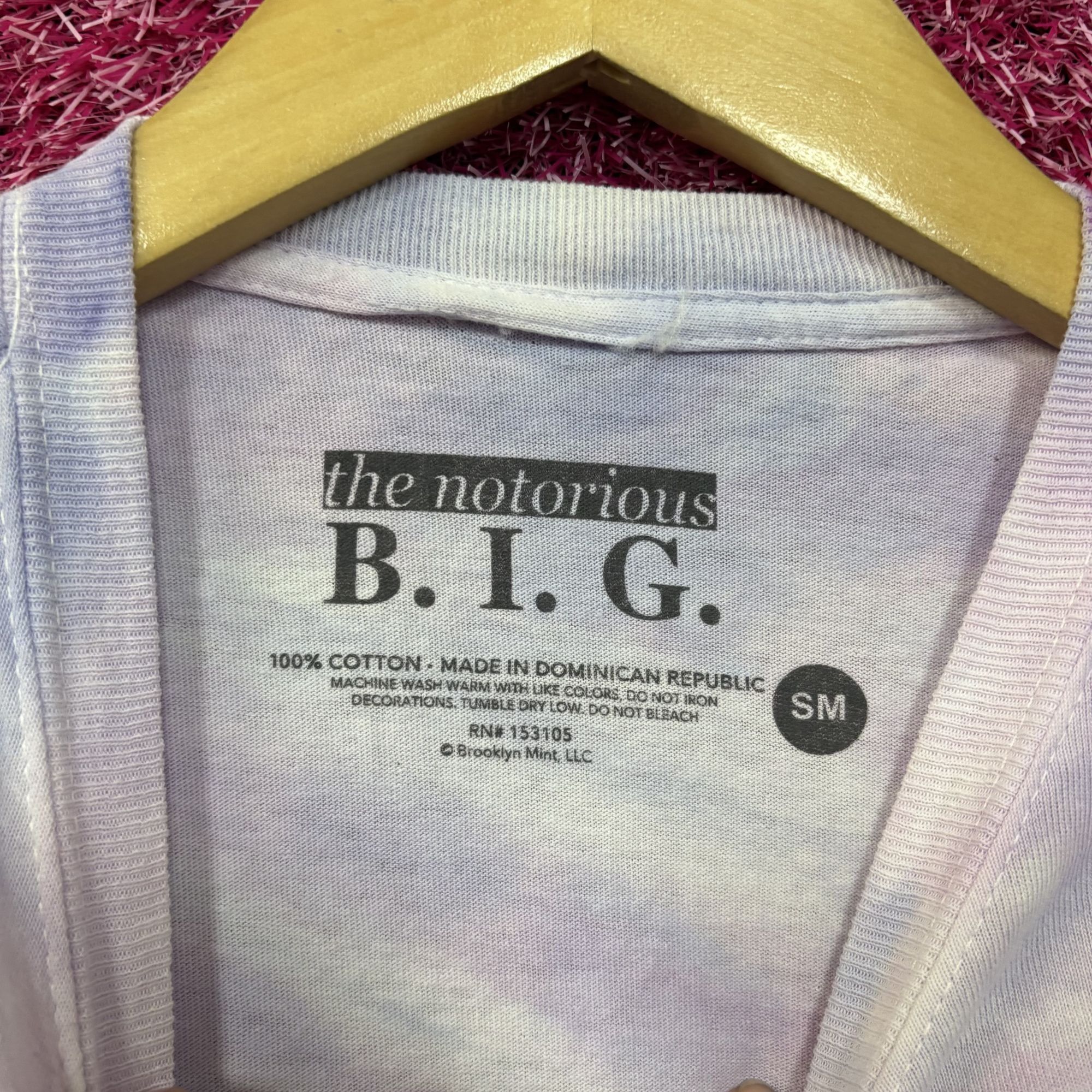 Rap Tees Notorious B.I.G Baby Biggie Lavender Tie Dye Small Size US S / EU 44-46 / 1 - 4 Thumbnail