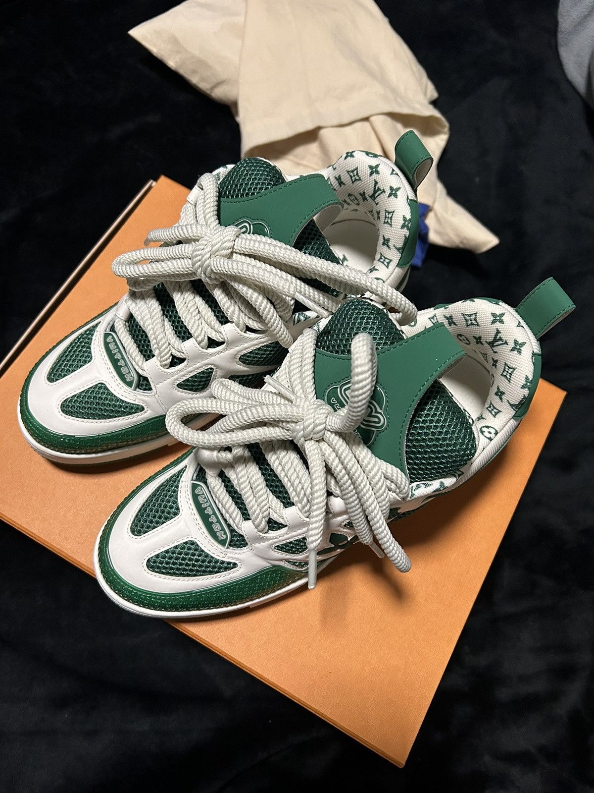 Louis Vuitton GREEN LV SKATE HIGH Size US 8.5 / EU 41-42 - 2 Thumbnail