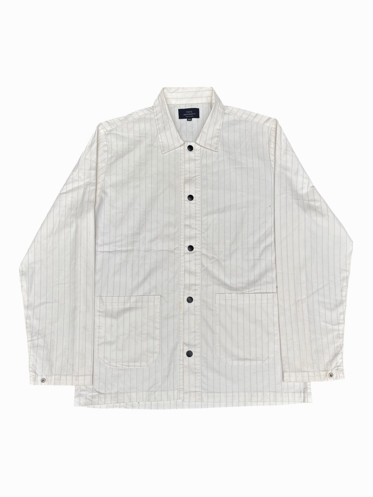 Japanese Brand × URBAN RESEARCH DOORS Japanese brand Urban Research Striped Coverall Chore Jacket Size US M / EU 48-50 / 2 - 1 Thumbnail