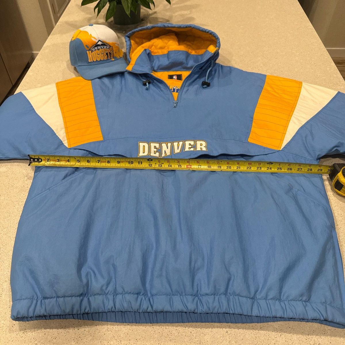 Adidas Vintage Denver Nuggets Adidas 1/2 Zip Puffer Jacket Size US XXL / EU 58 / 5 - 8 Thumbnail